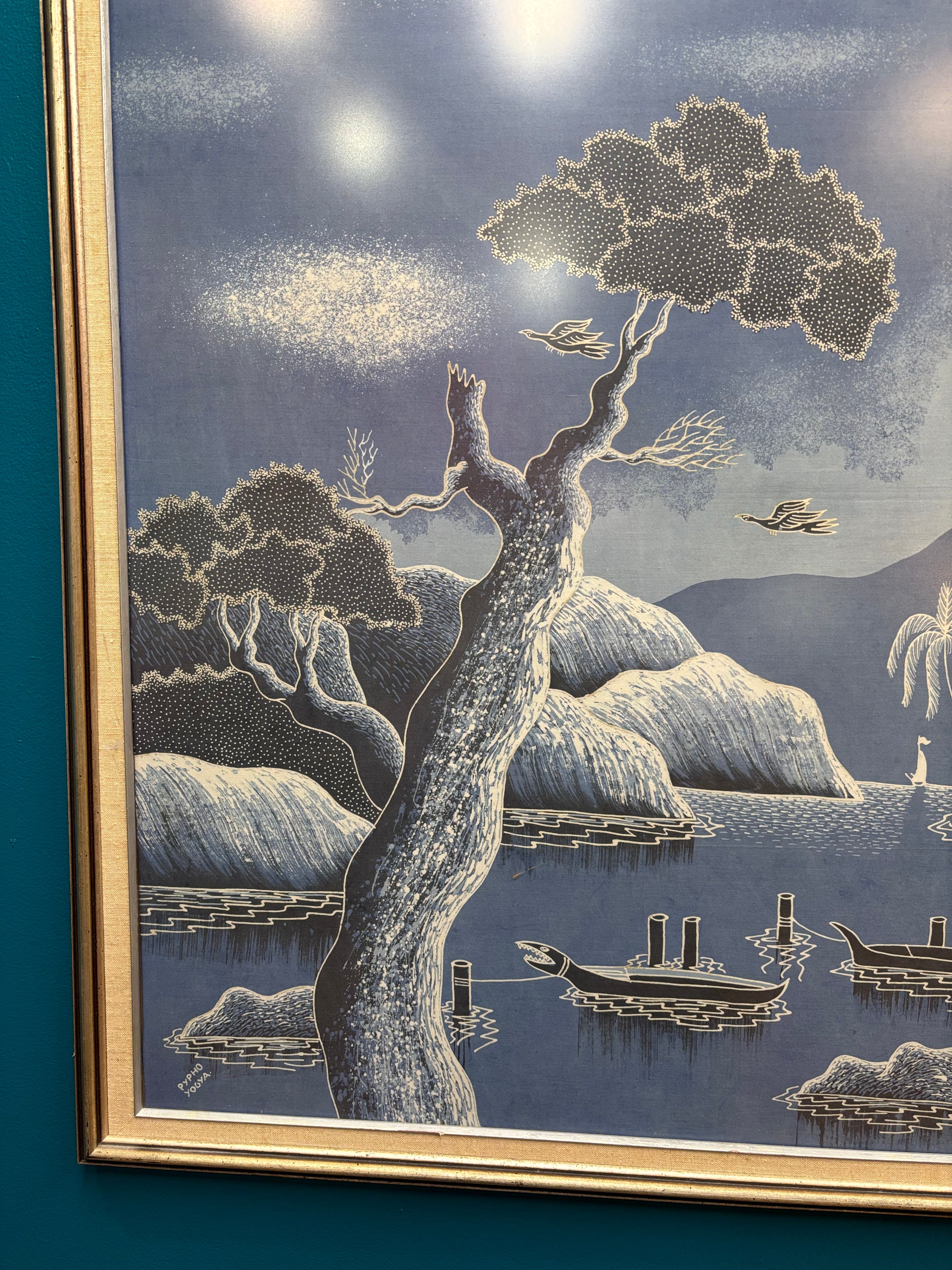 Blue Framed Print by Pypho Yogya