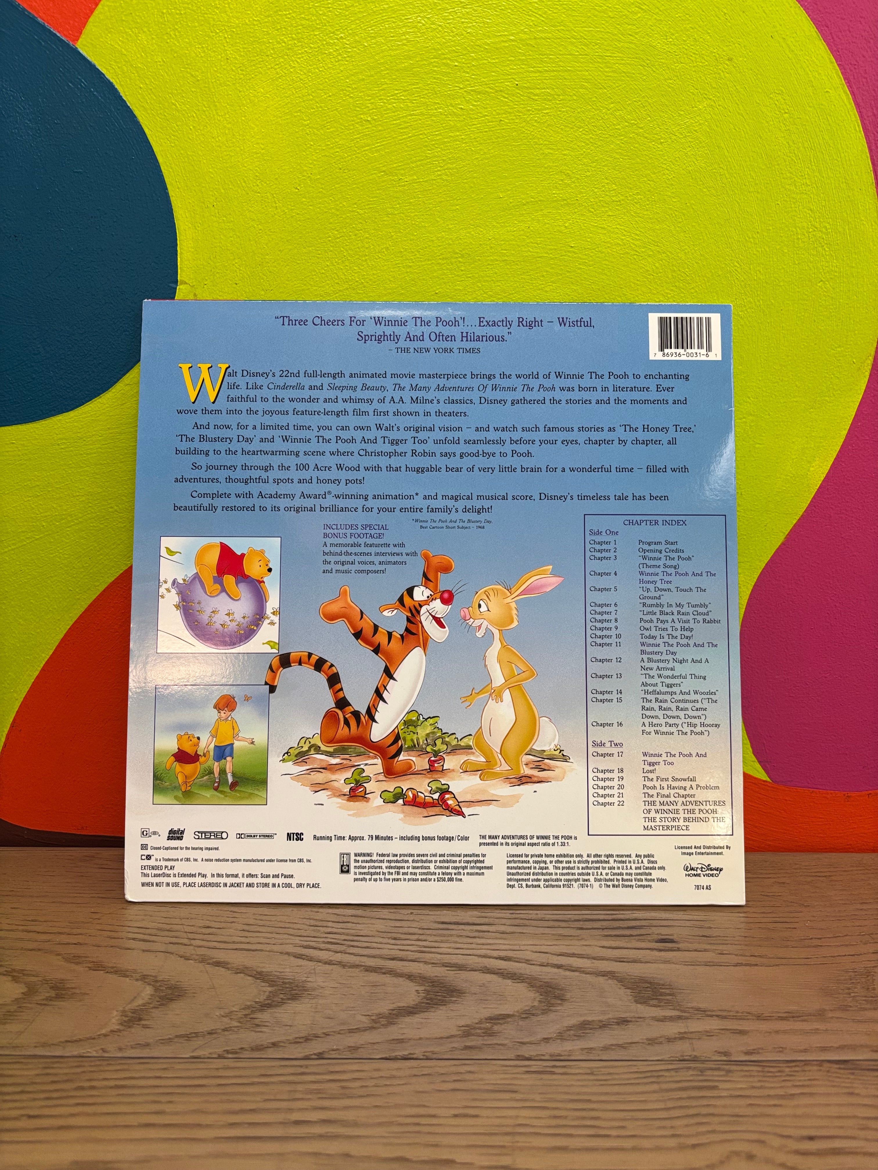 Laserdisc Movie - The Many Adventures of Winnie the Pooh
