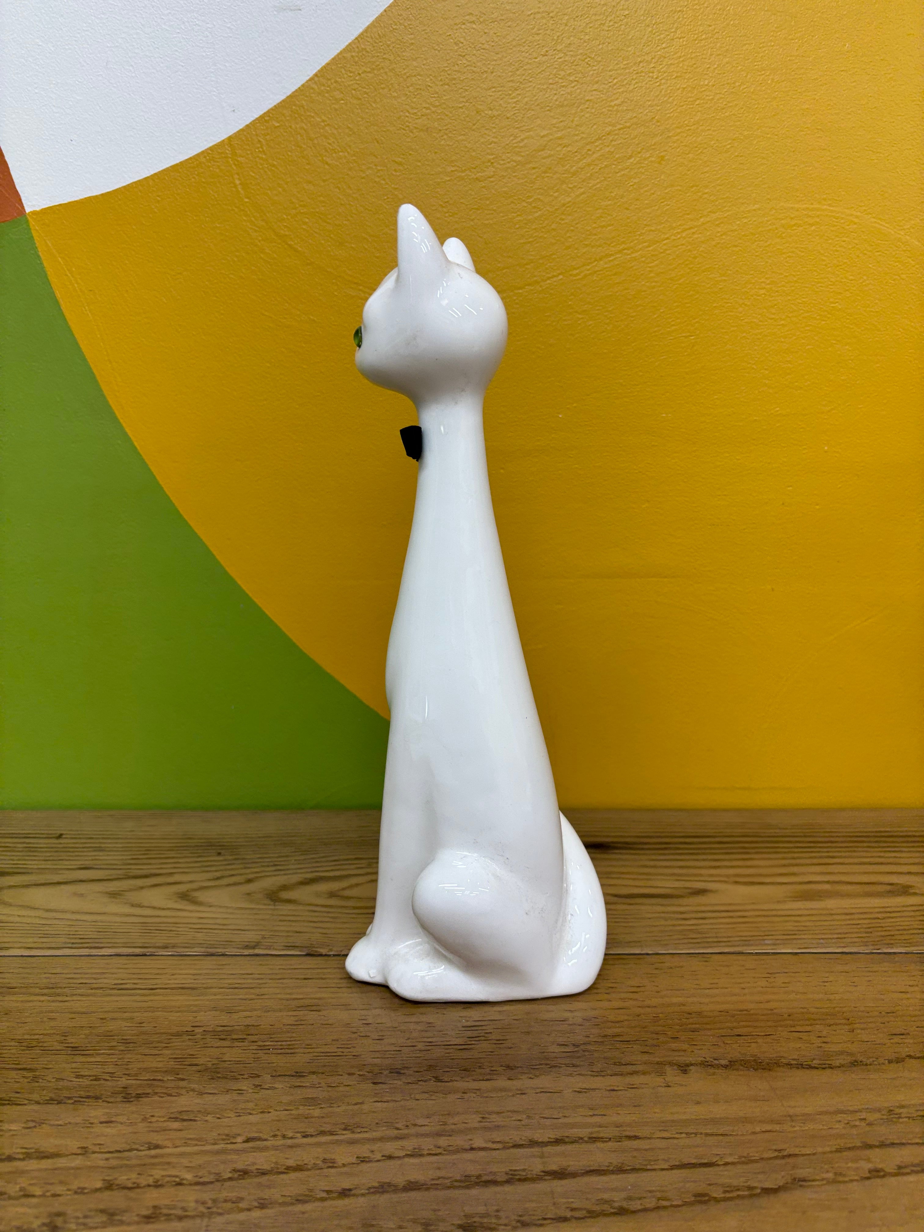 White Ceramic Cat