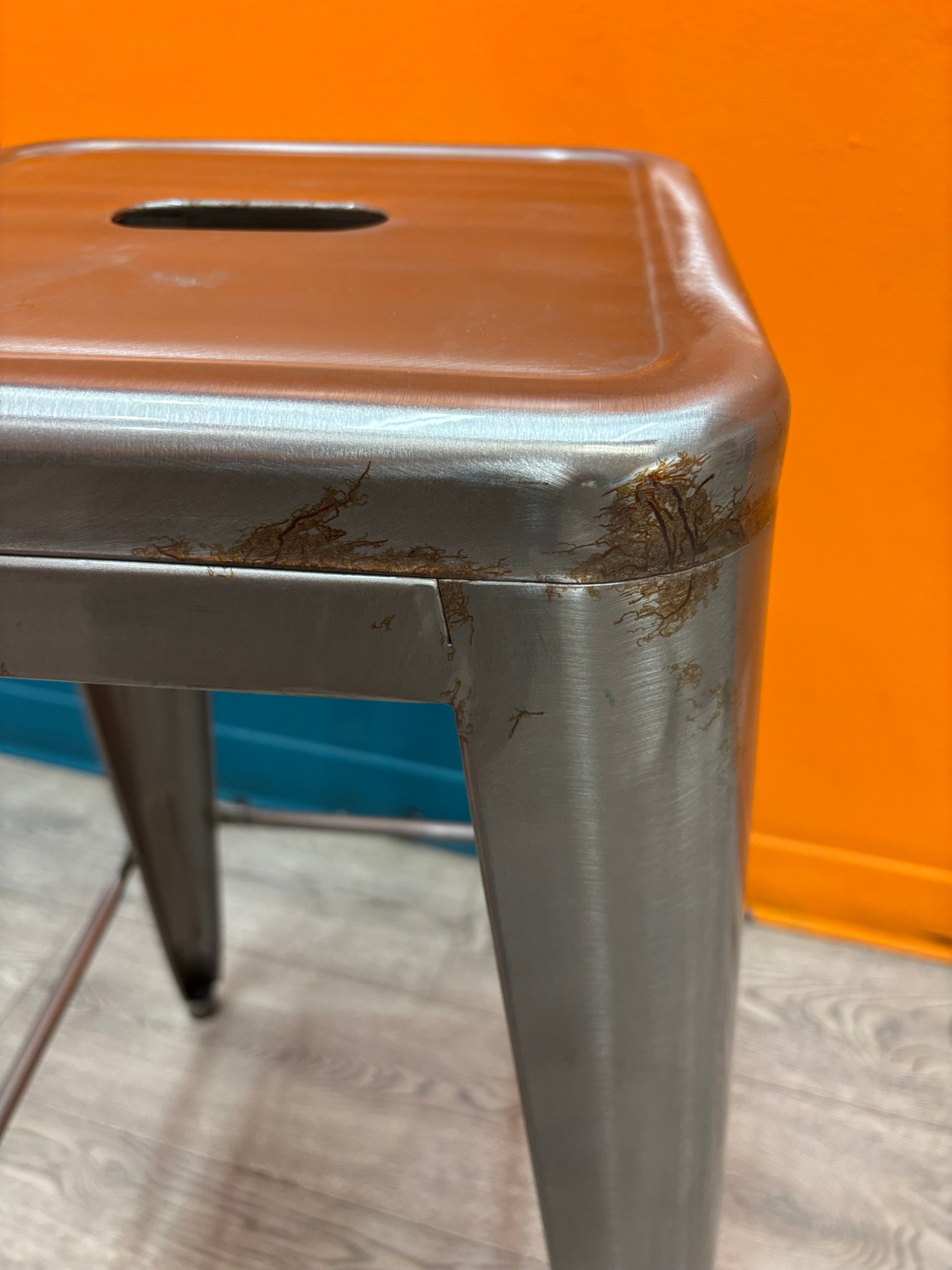 Grey Metal Stool (4 available)