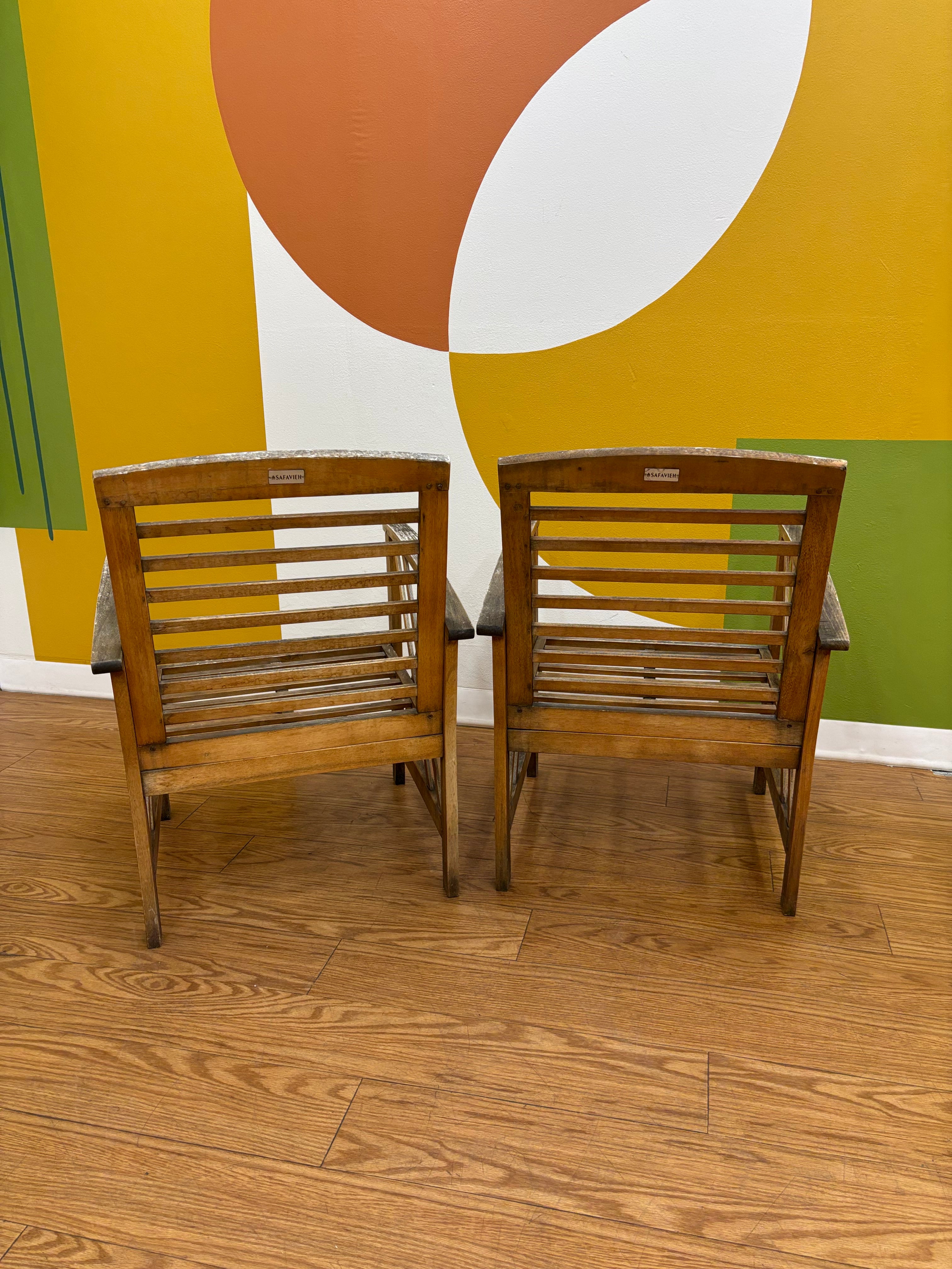 Safavieh Wood Patio Chairs & Coffee Table