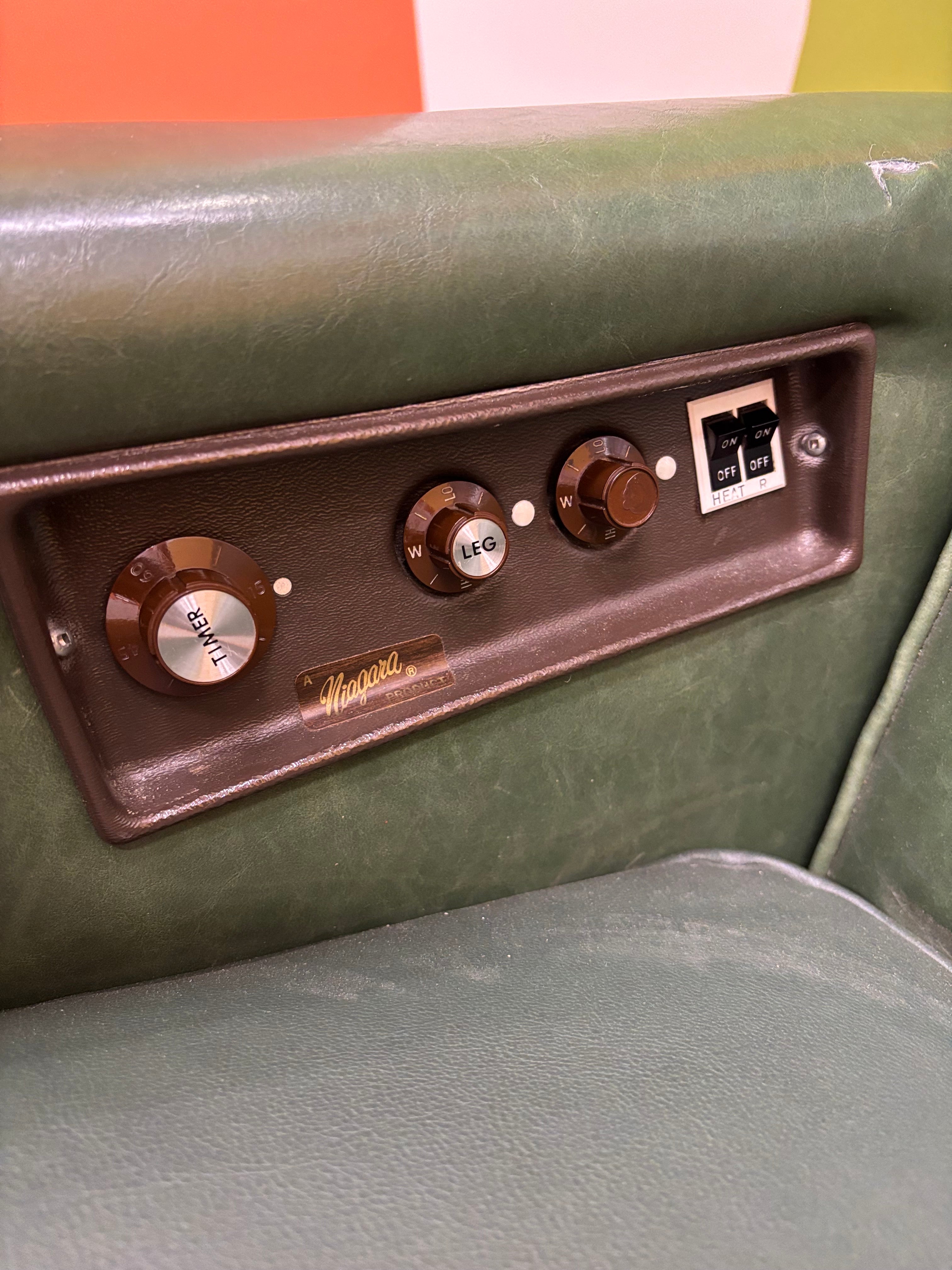 Green Pleather Recliner