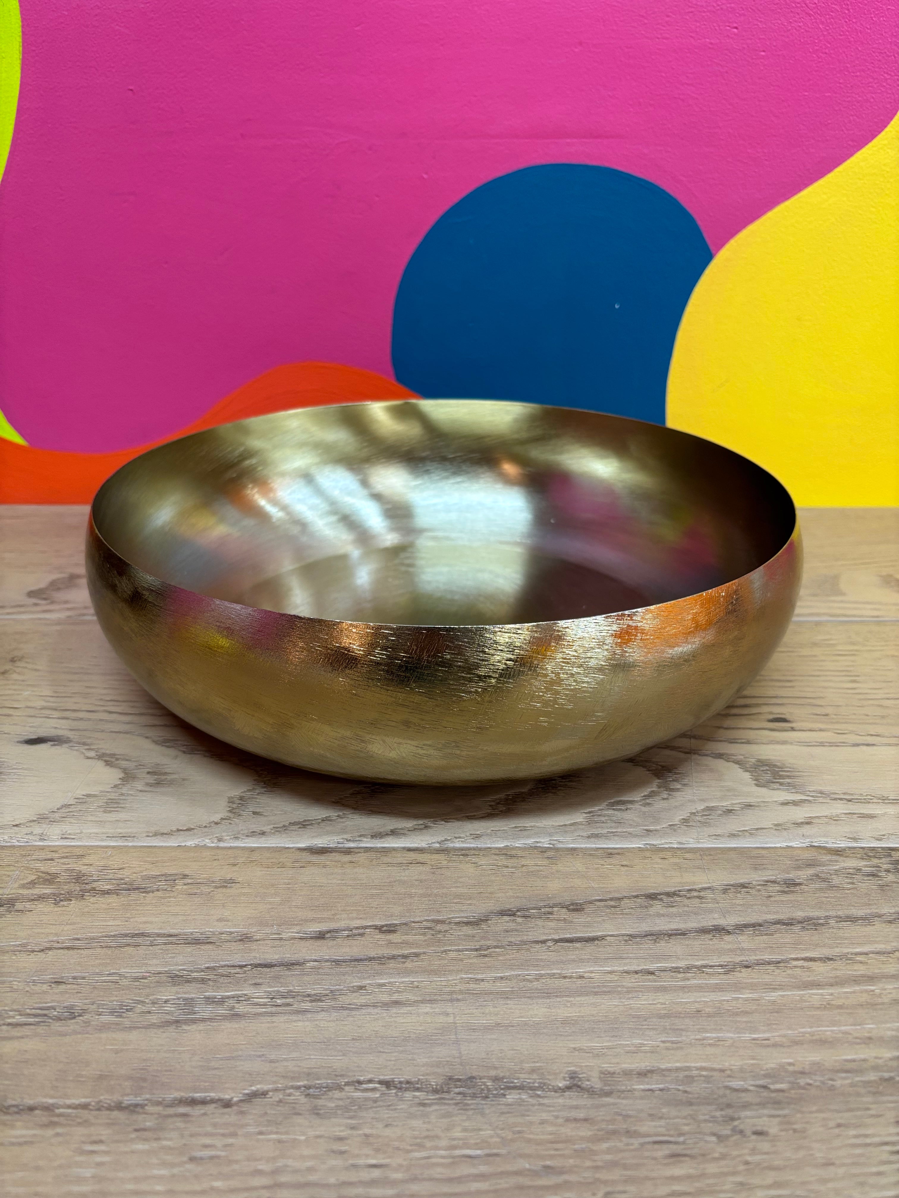 Large Gold Metal Bowl