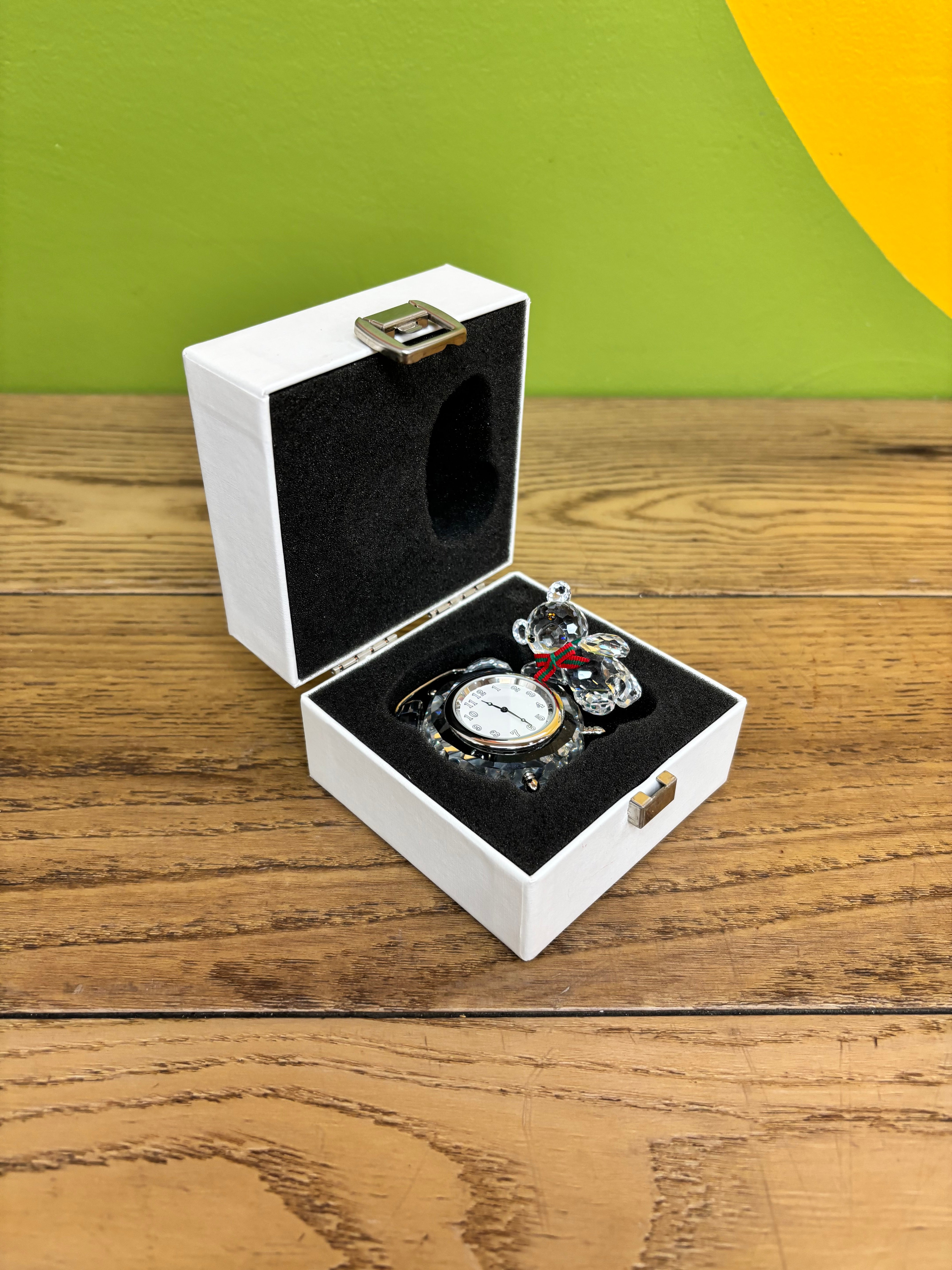 Swarovski Kris Bear Table Clock