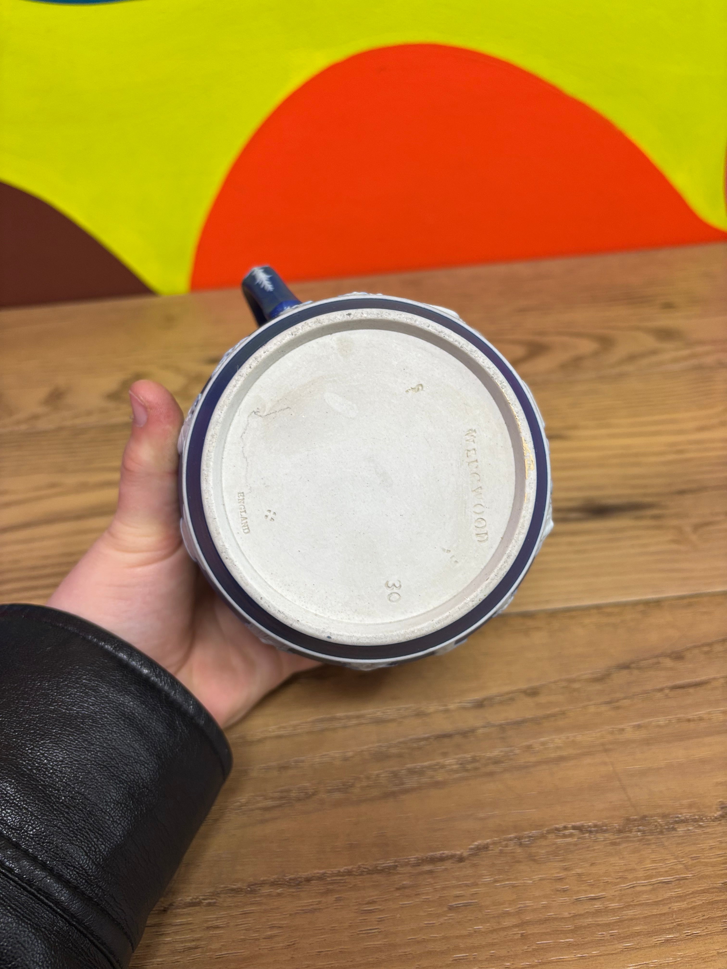 Wedgwood Blue Jasperware Pitcher