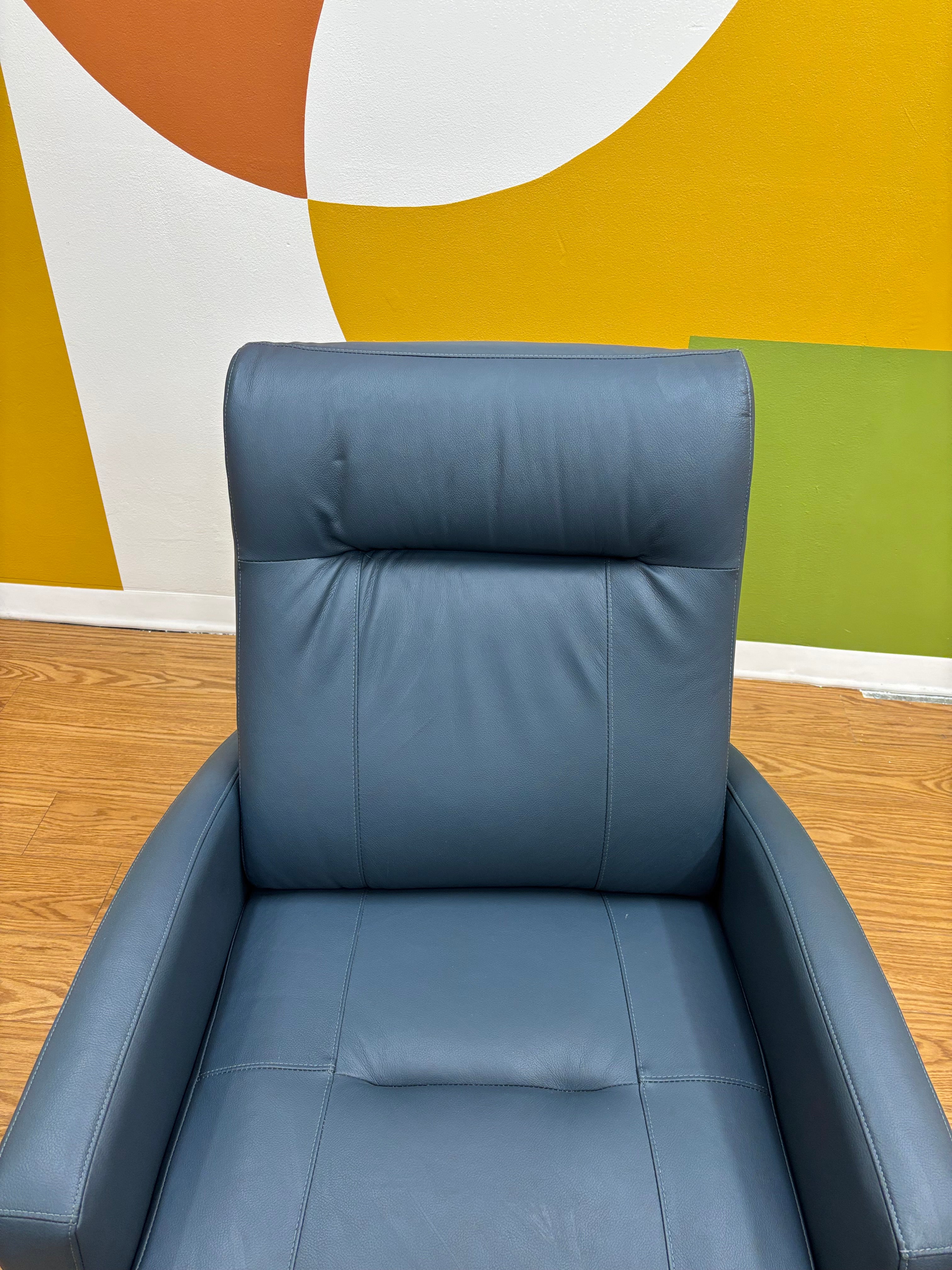Blue Rocking Recliner