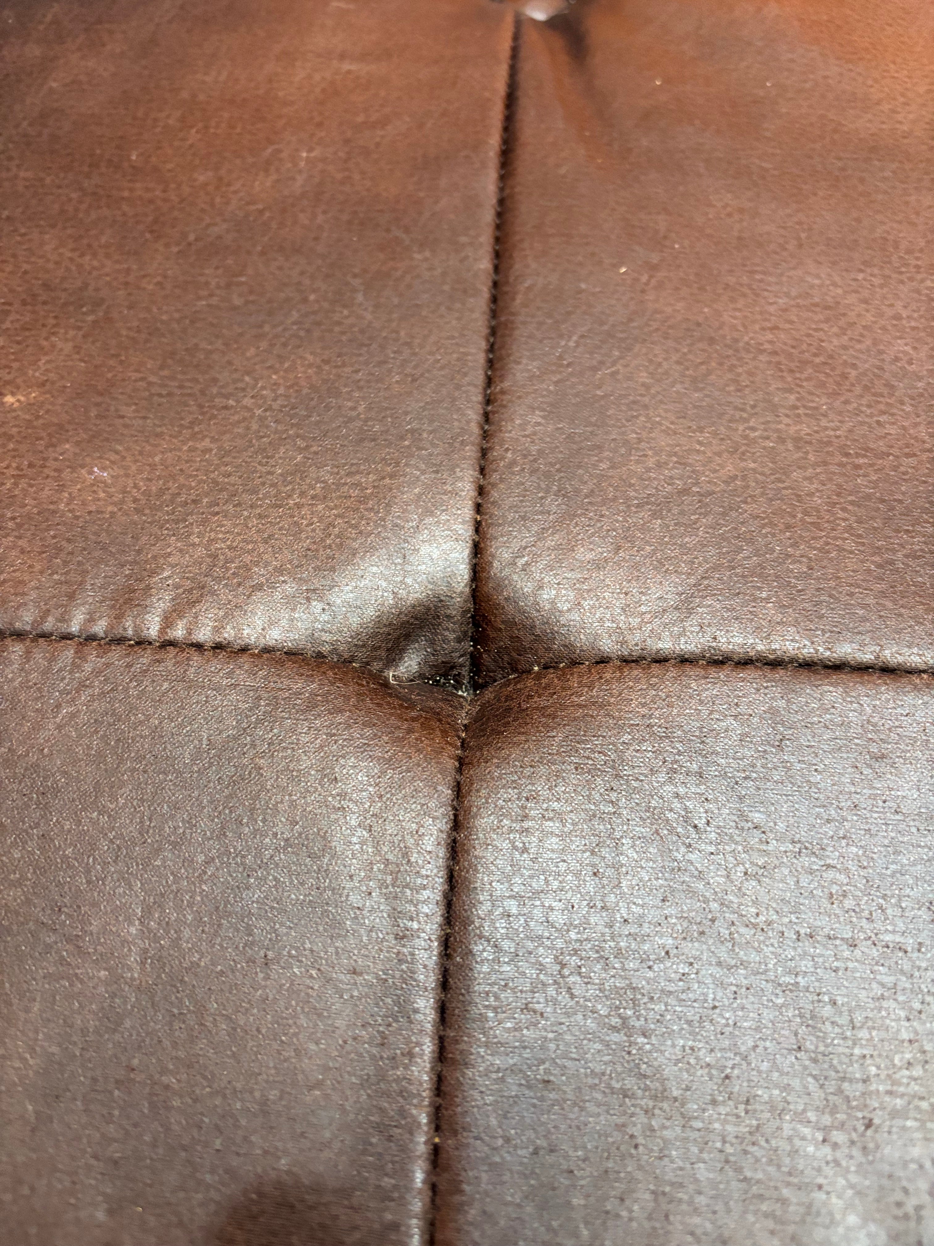 Large Pleather Ottoman