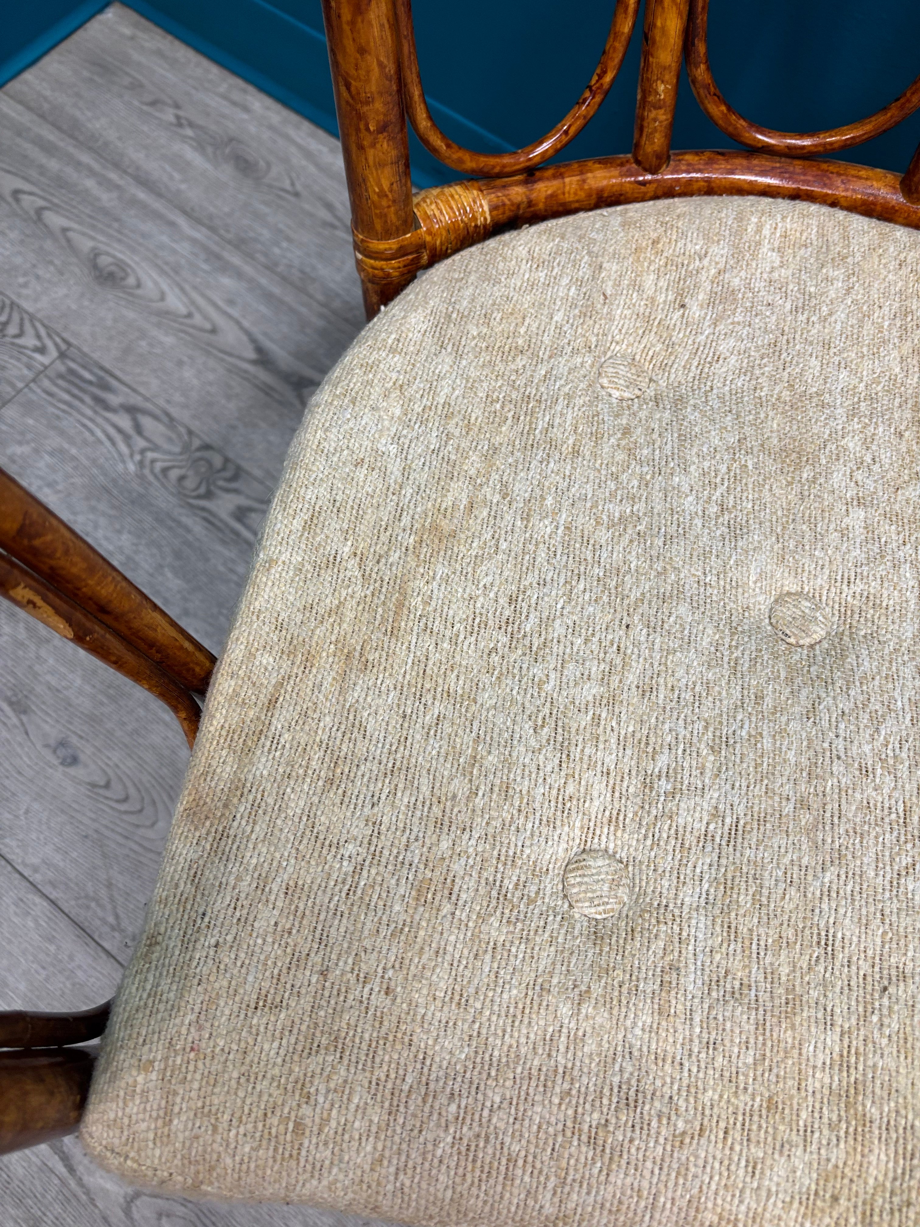 Barrel Shaped Rattan Chair