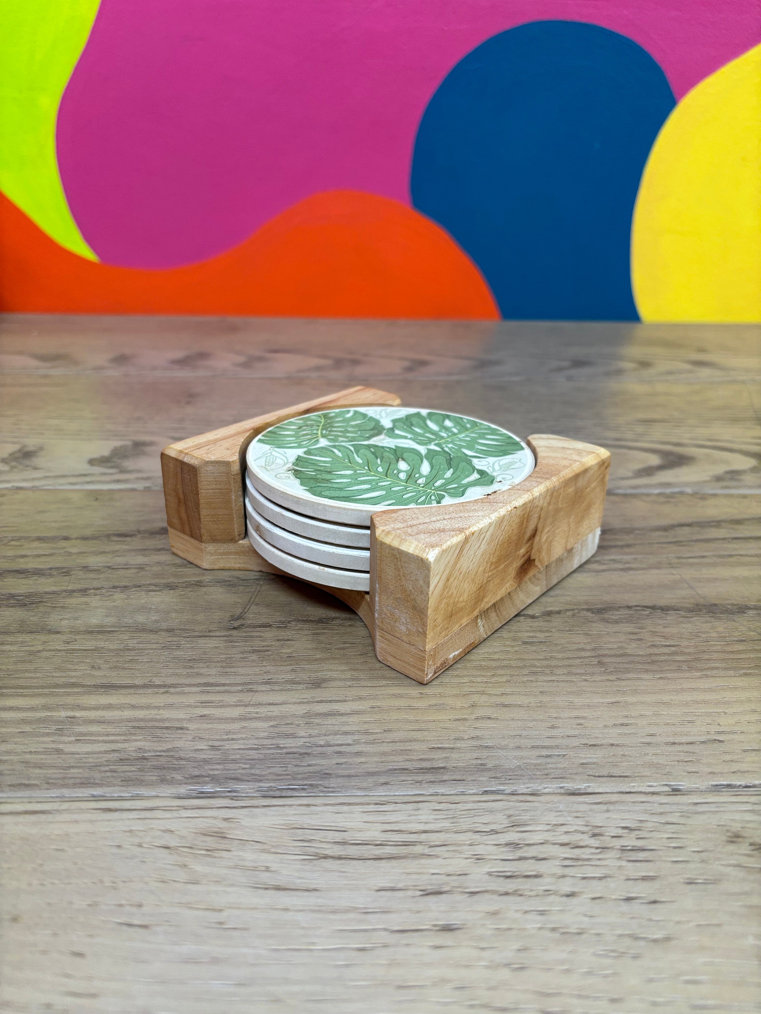 (4) Plant Coasters