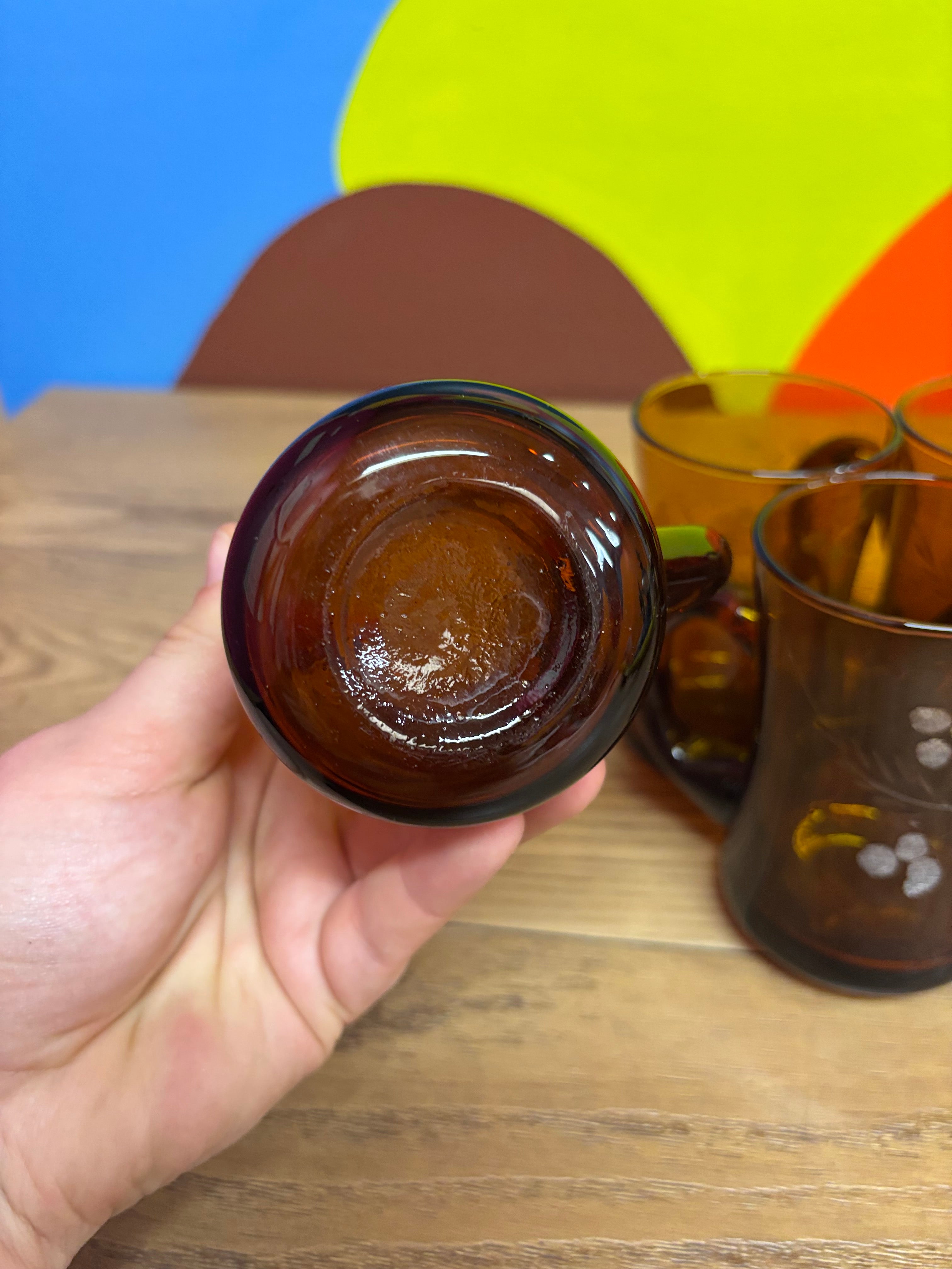 Amber Pitcher & Glasses Set
