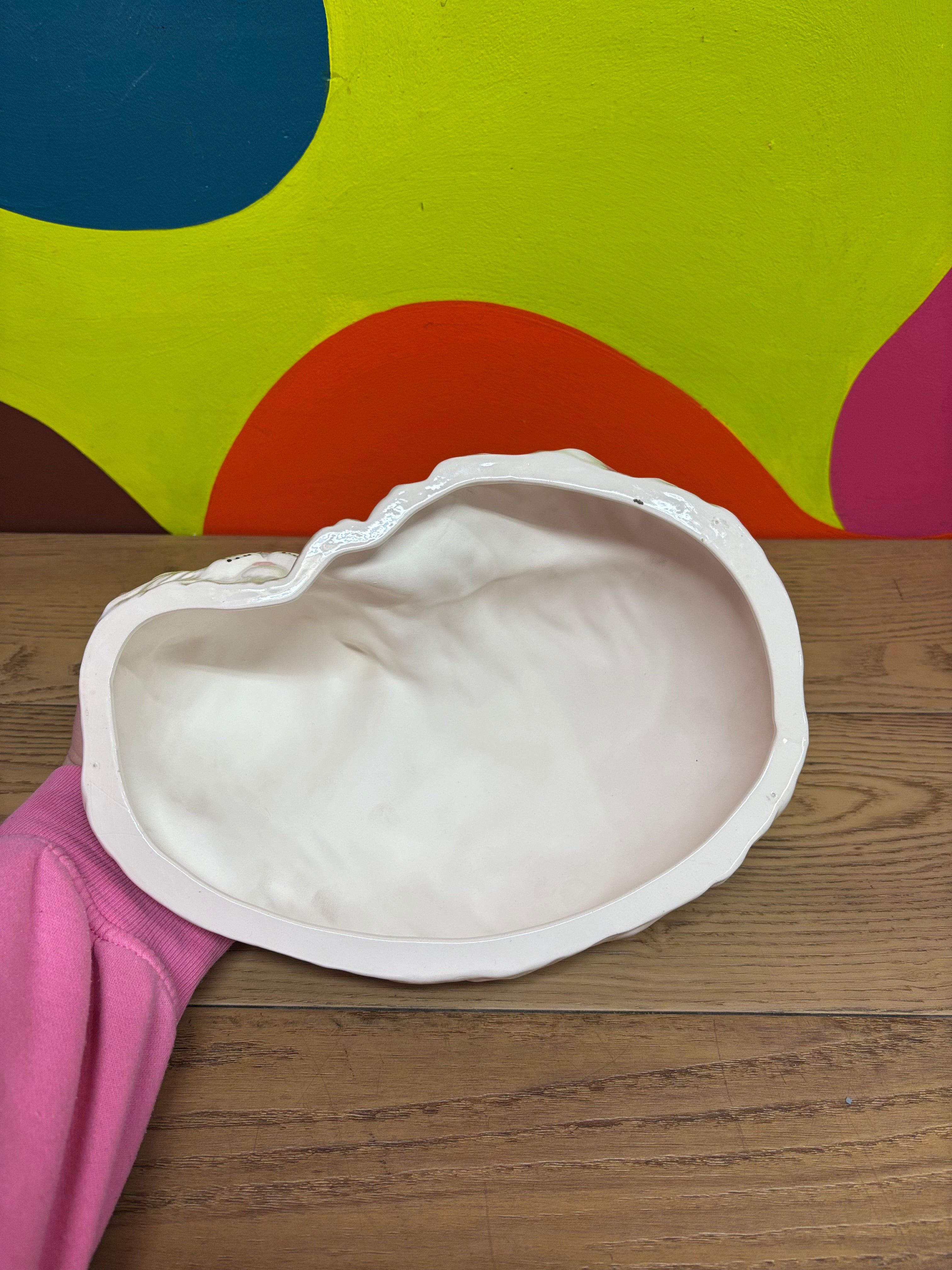 Ceramic Sleeping Cat Statue