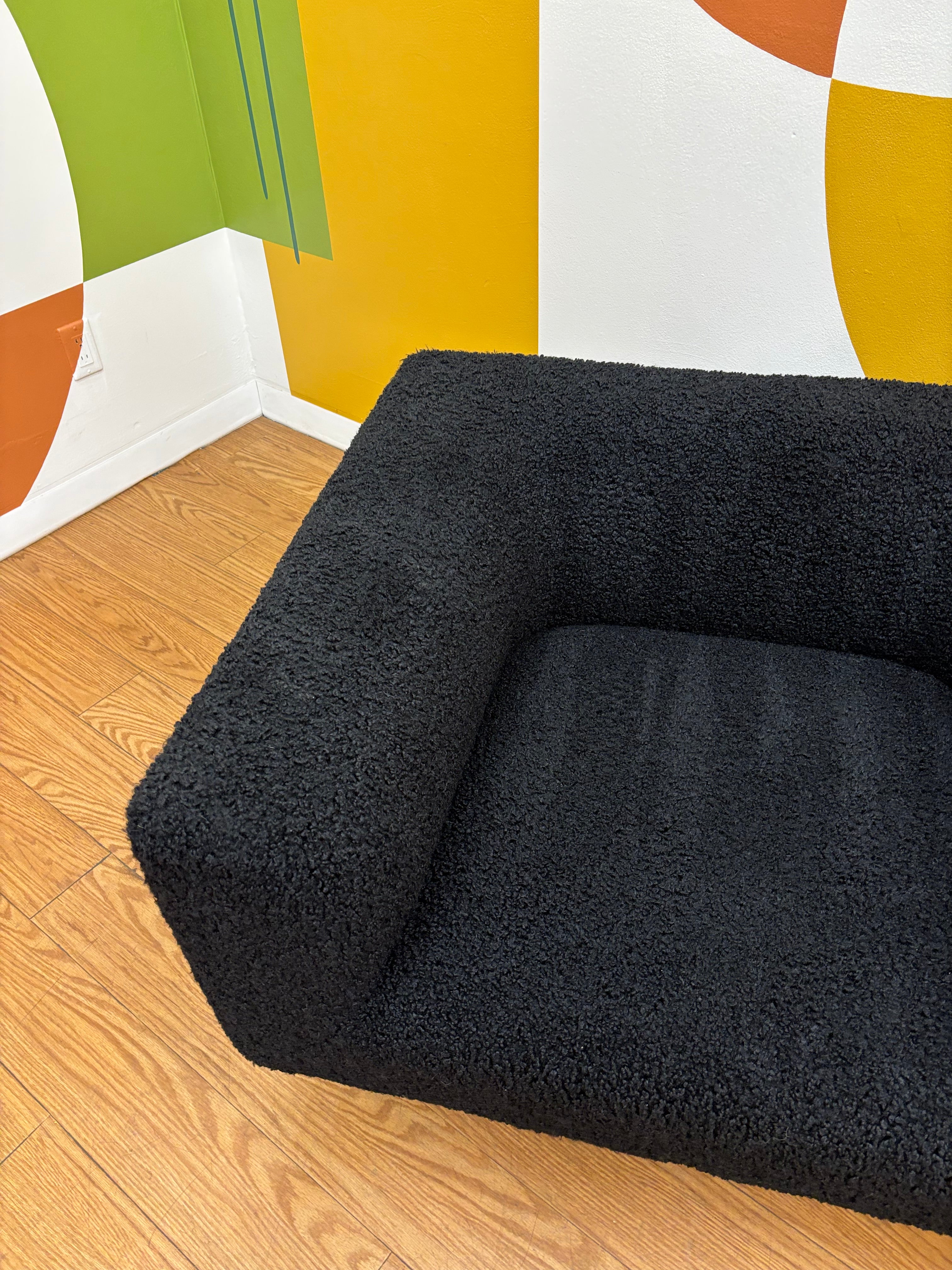 Oversized Square Sherpa Armchair (2 available)
