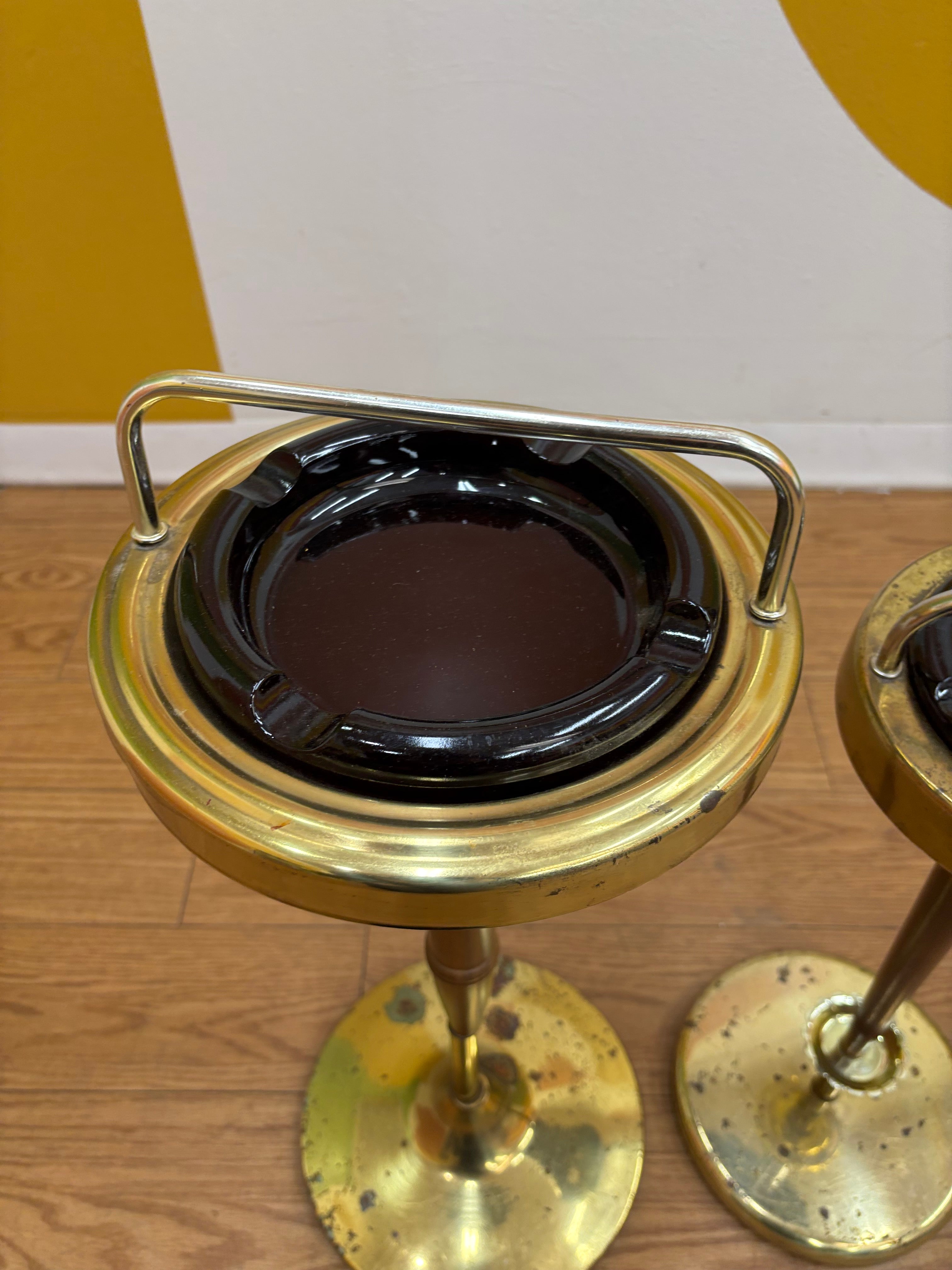 (2) Standing Ashtrays