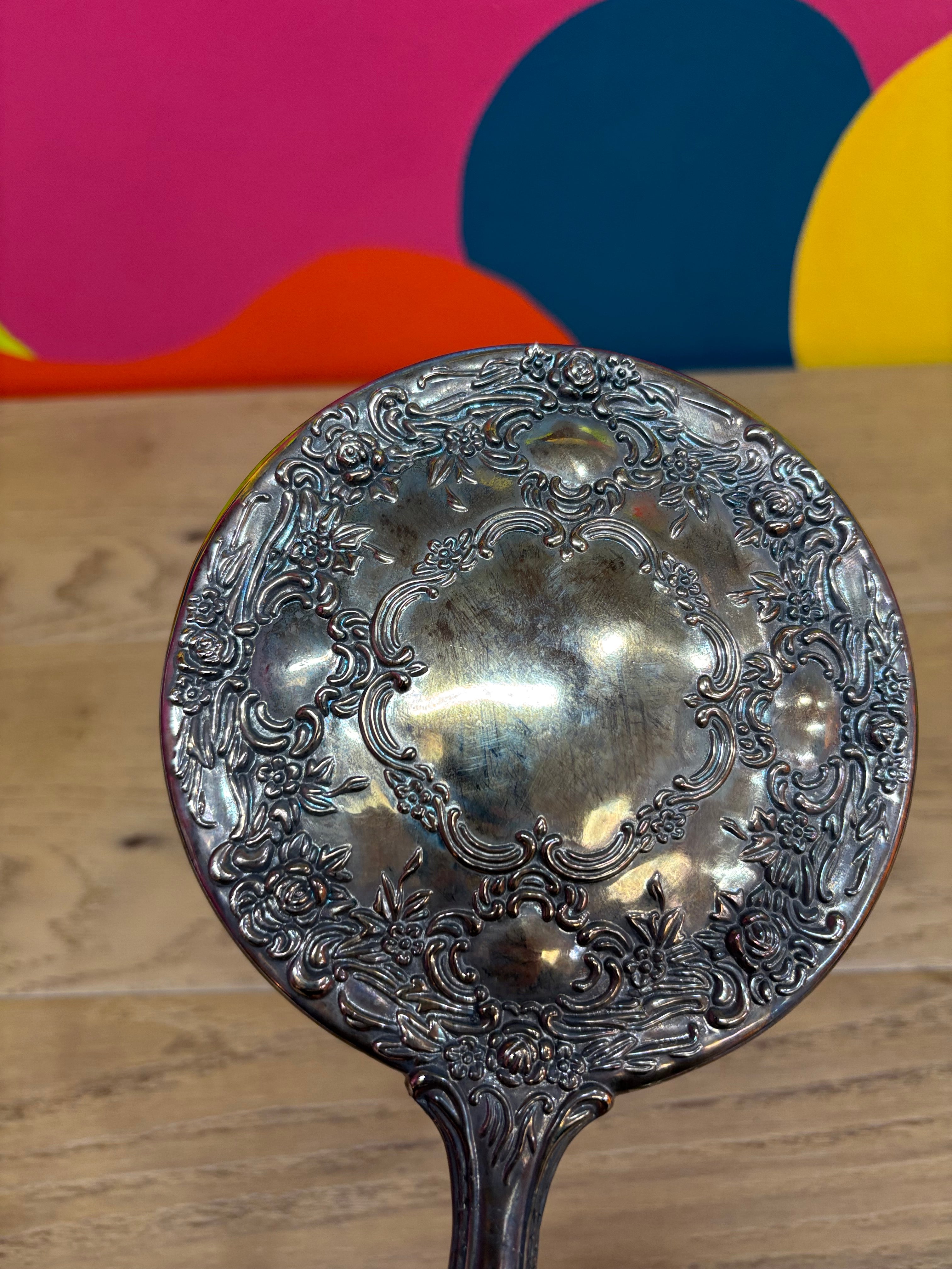 Silver Plated Hand Held Mirror