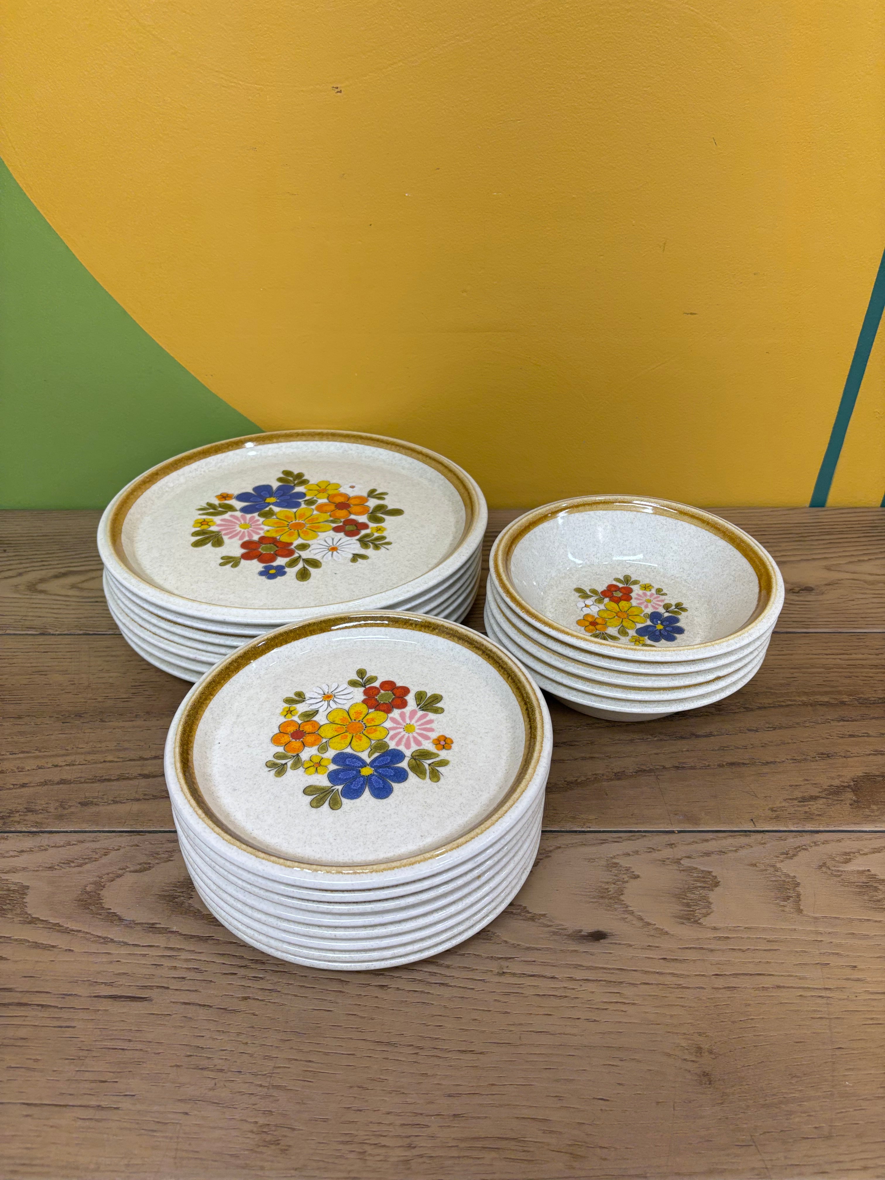 Mikasa Stone Manor Floribunda Plates & Bowls Bundle