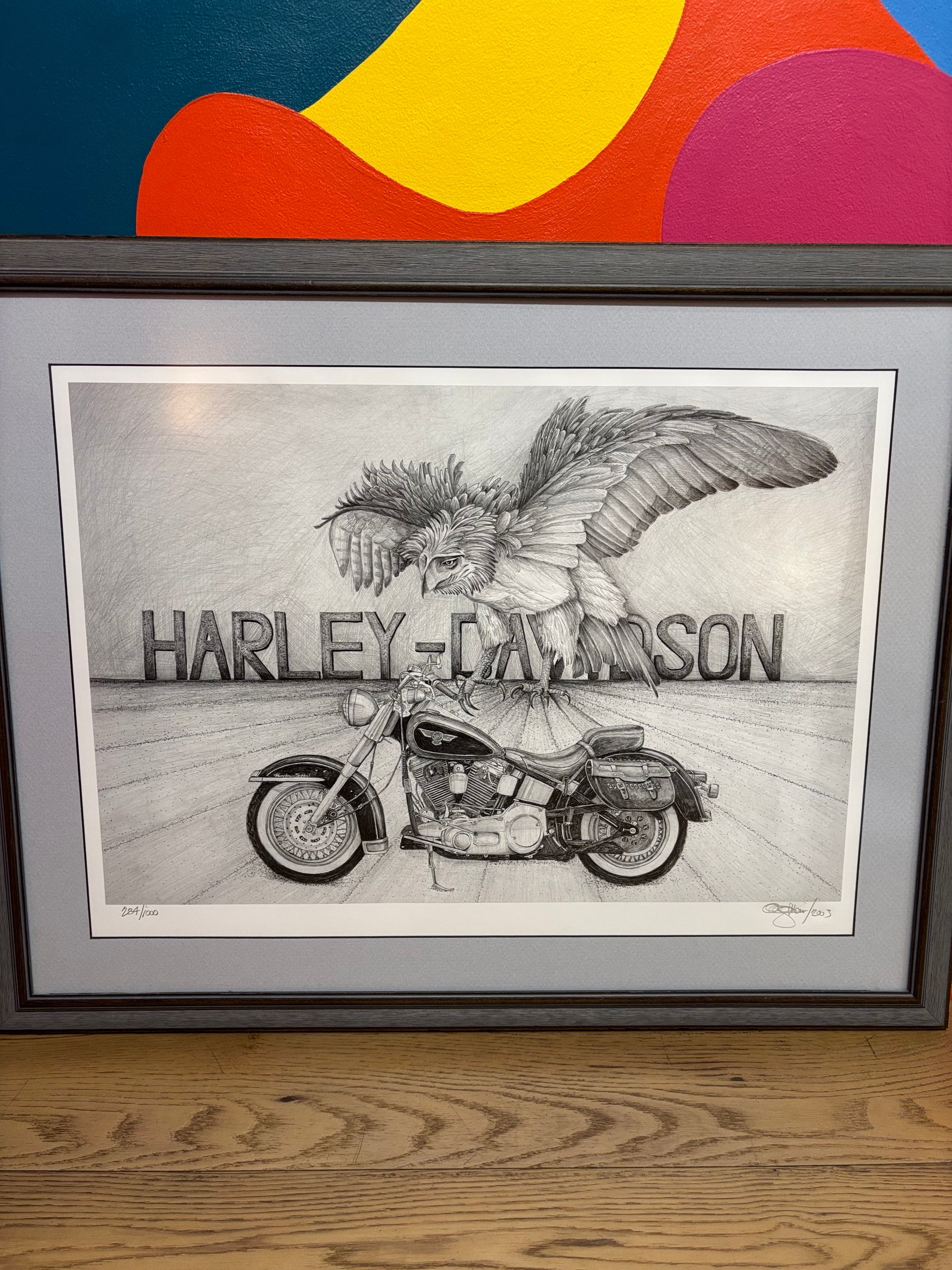 Framed Harley Davidson Print