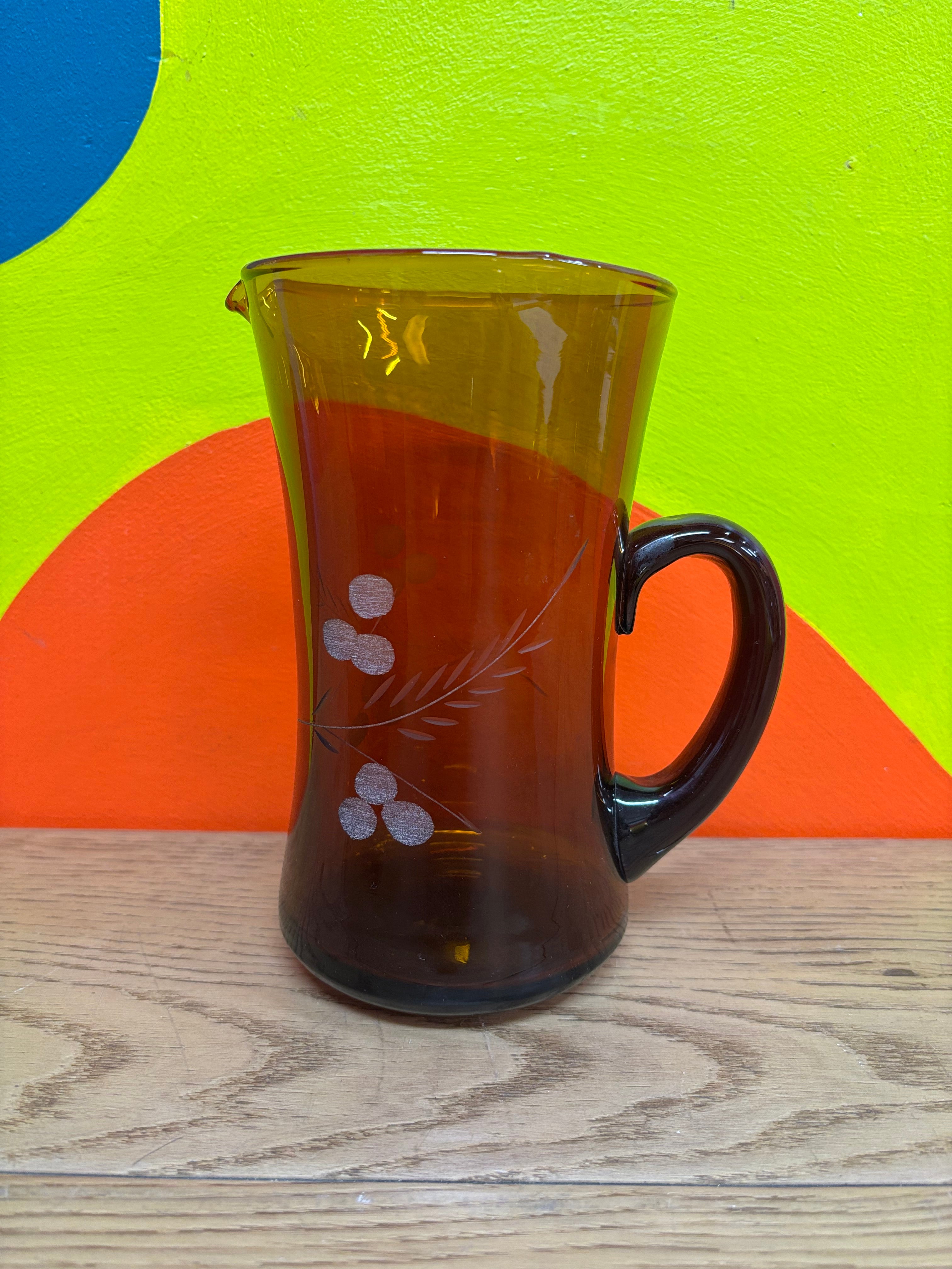 Amber Pitcher & Glasses Set
