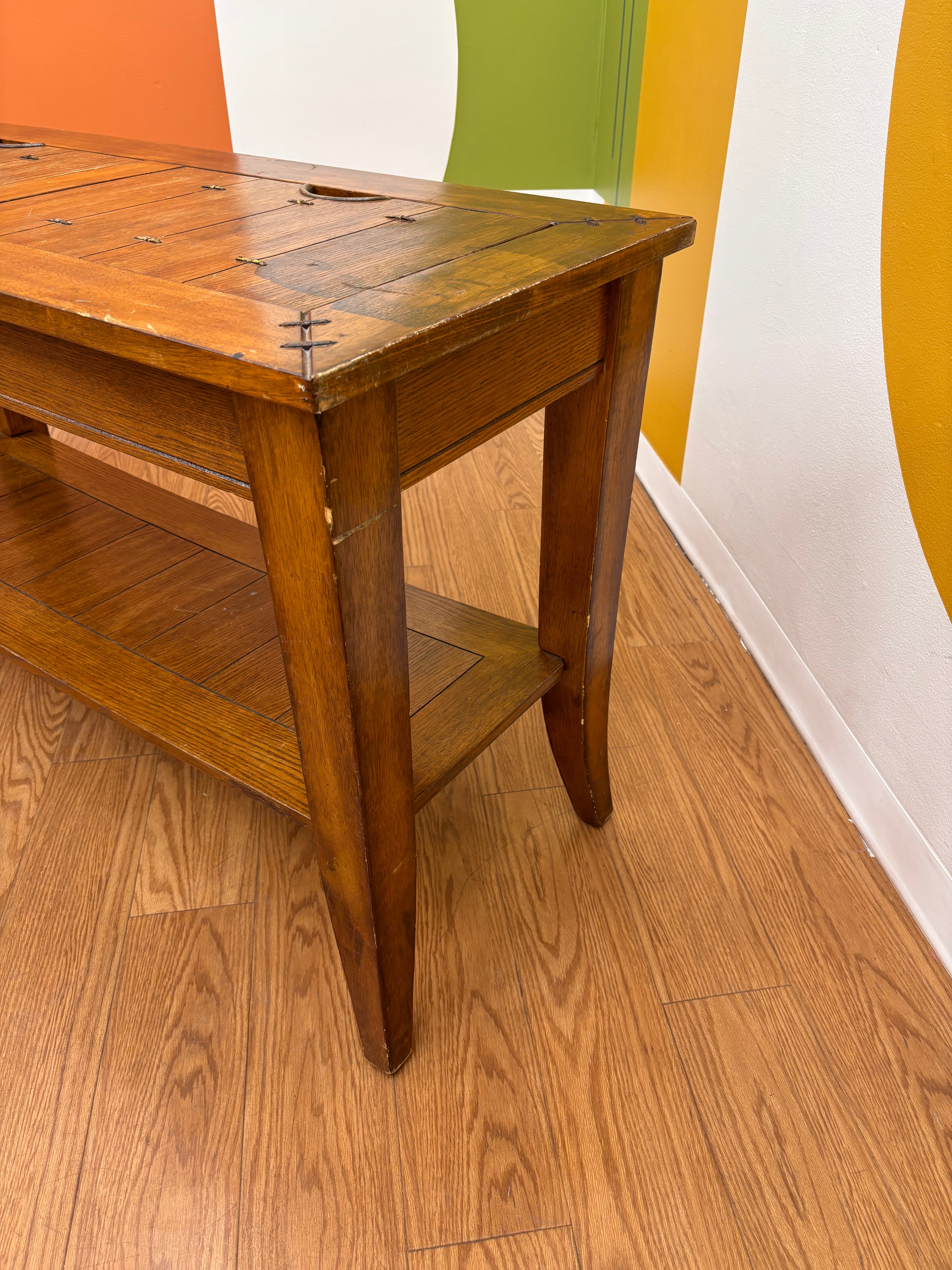 Wood Console Table with Storage