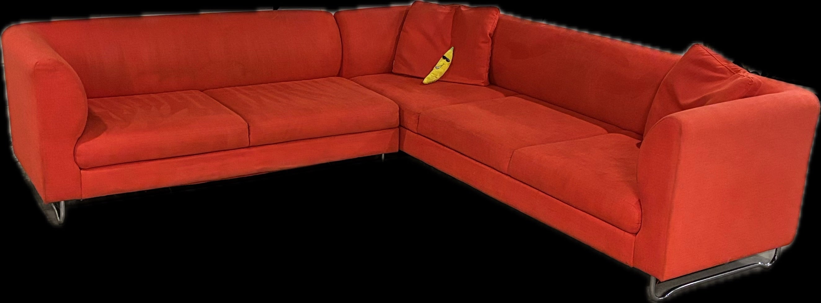 Orange 2 Piece Sectional (EQ3)