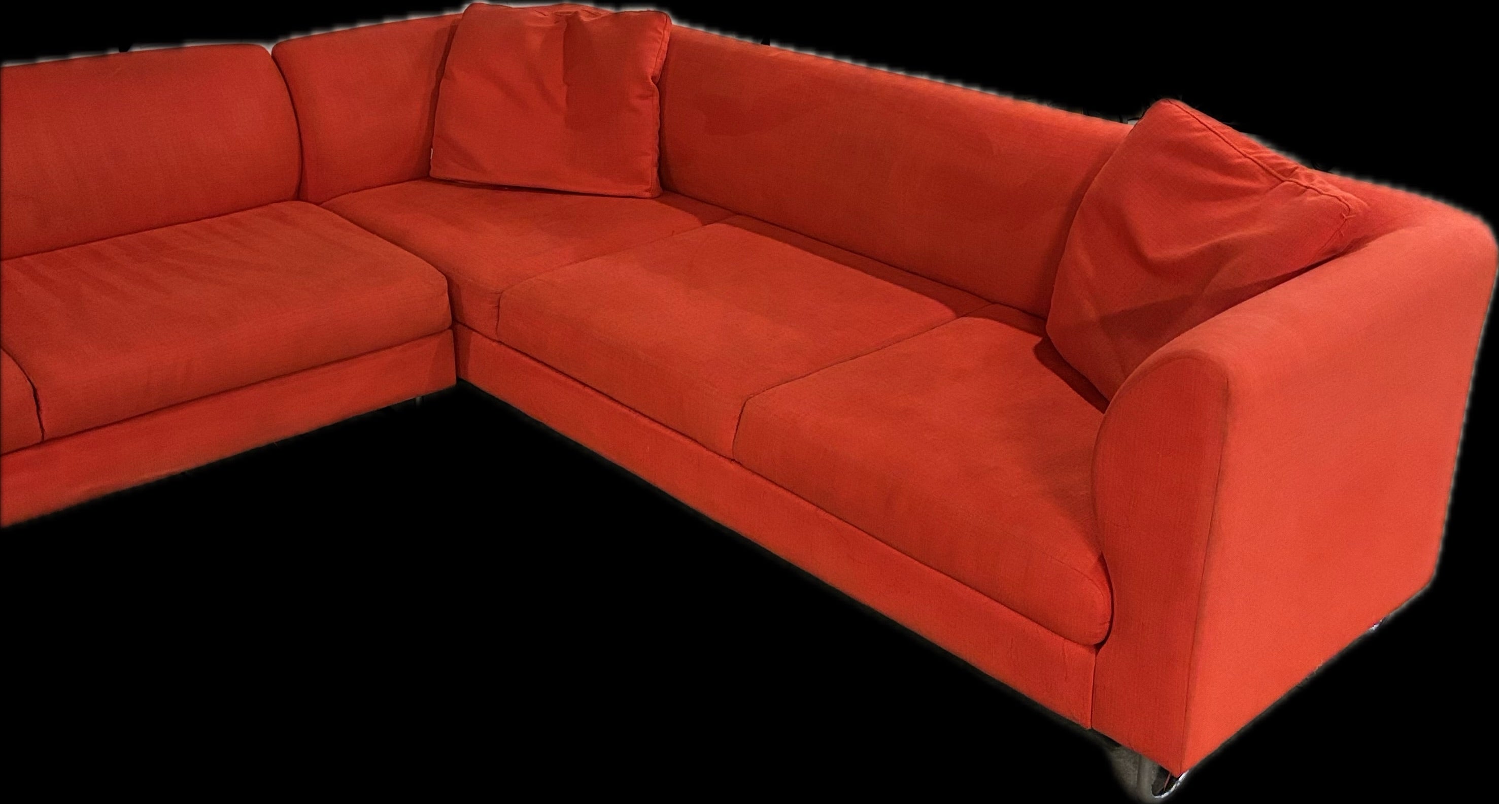 Orange 2 Piece Sectional (EQ3)