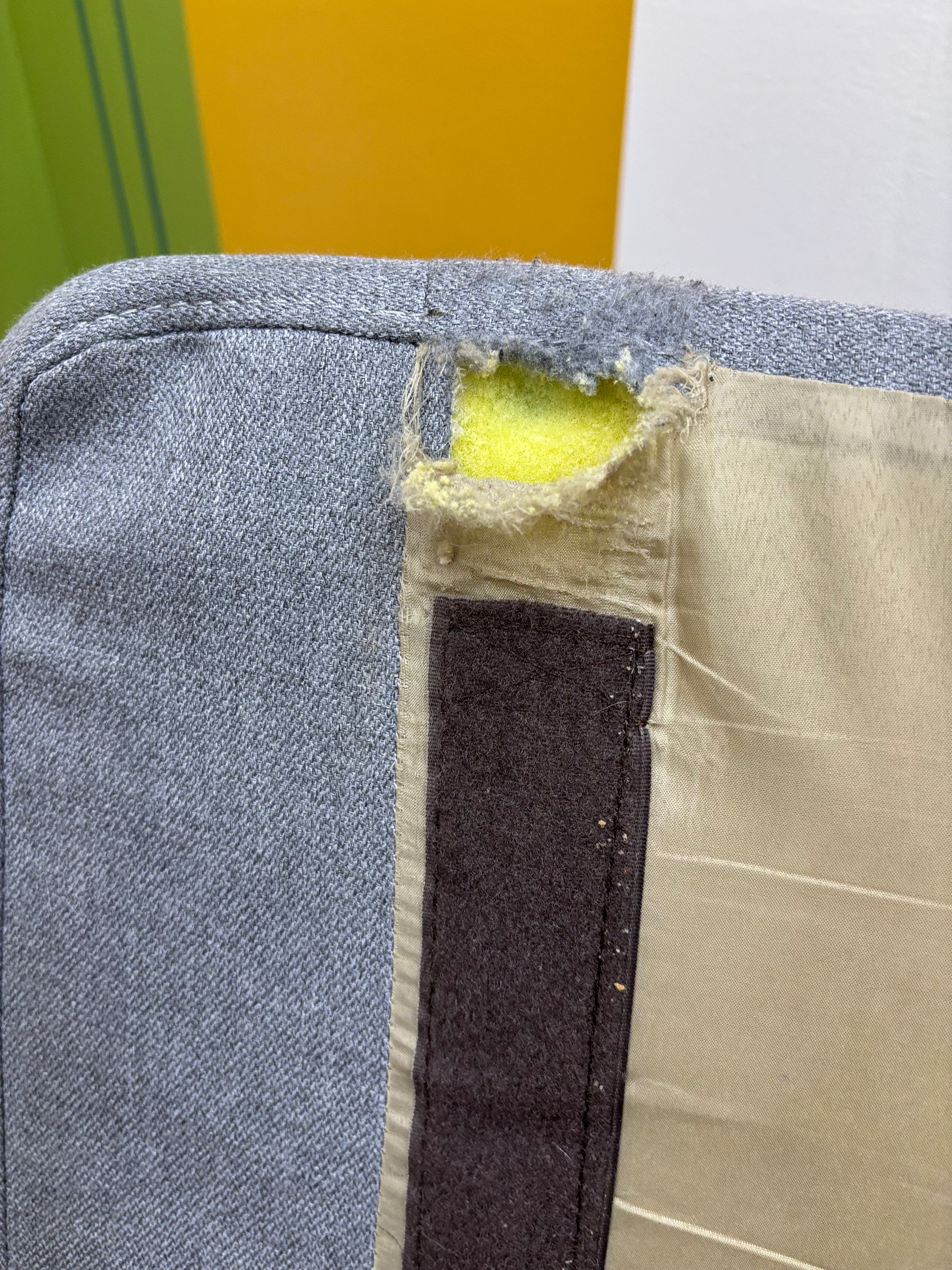 Grey Fabric Loveseat