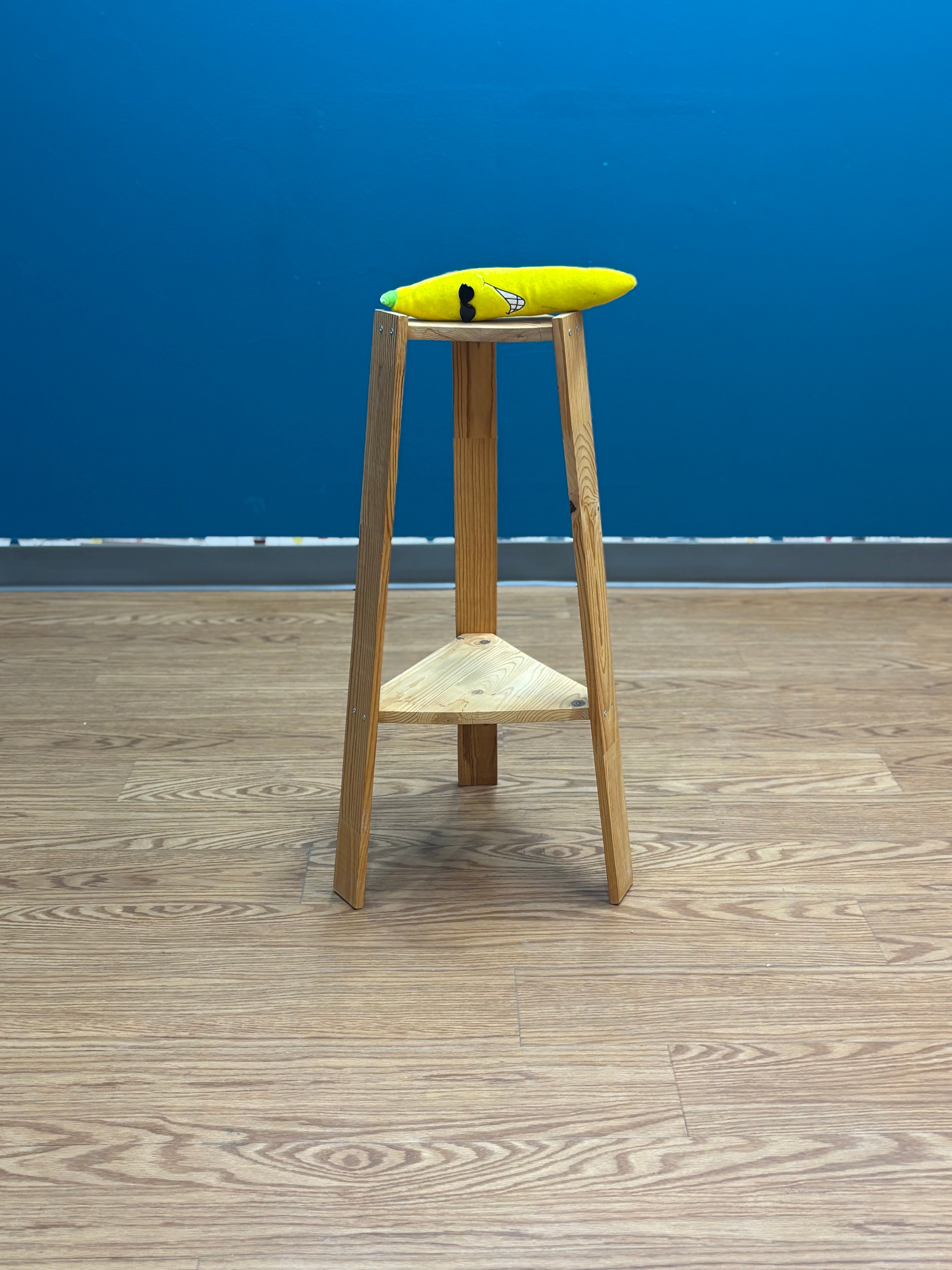 Triangular Wood Stand