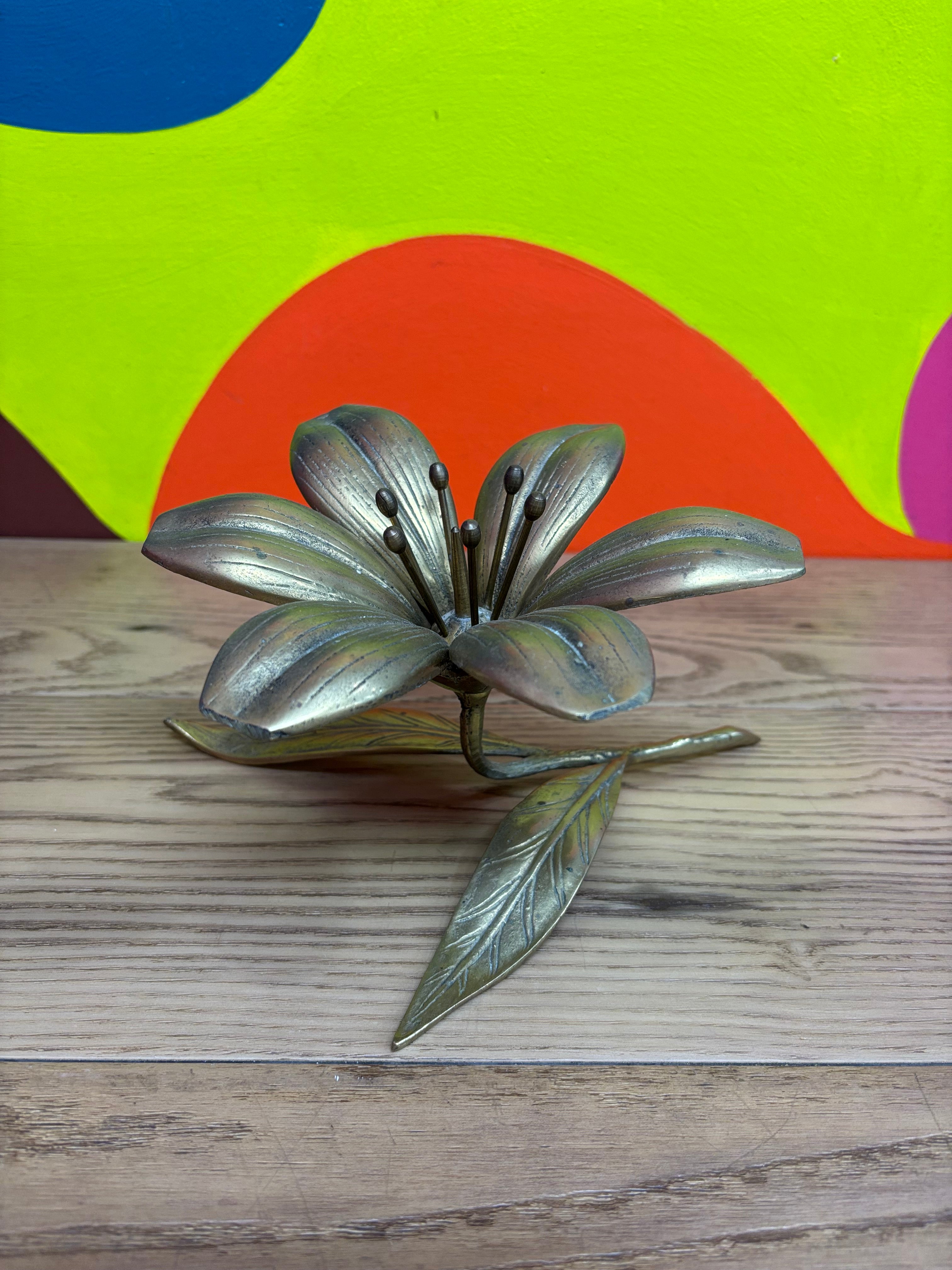 Brass Lotus Flower Ashtray