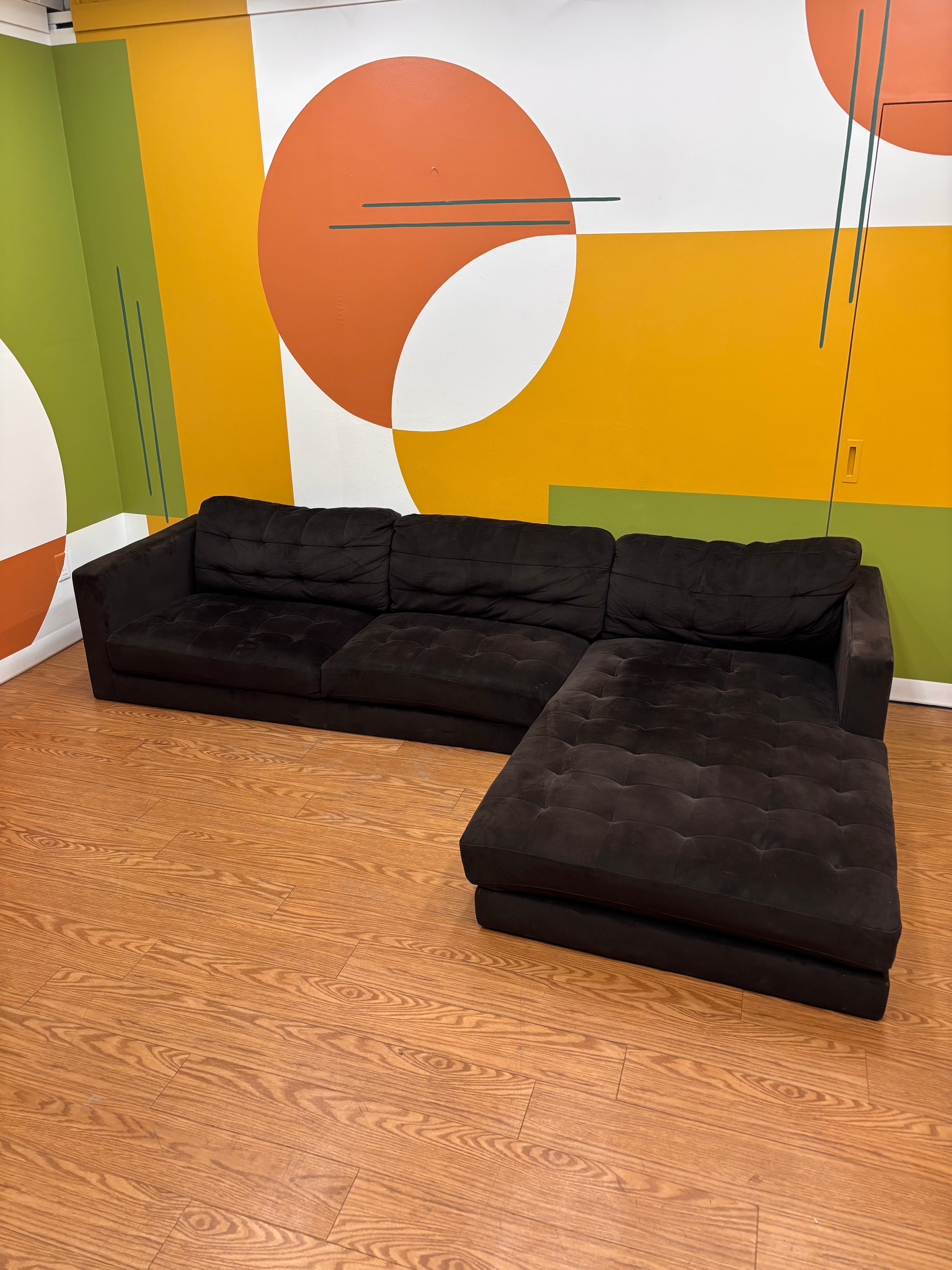 Black Fabric Sectional