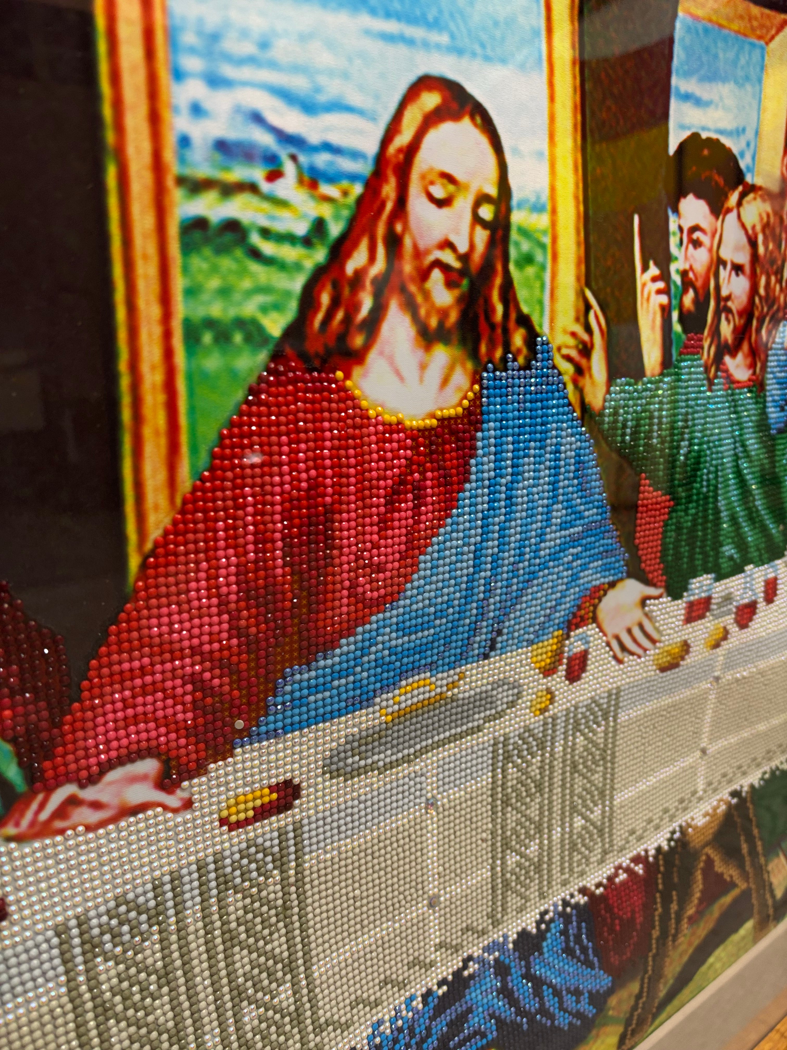 Large Bedazzled "The Last Supper" Print