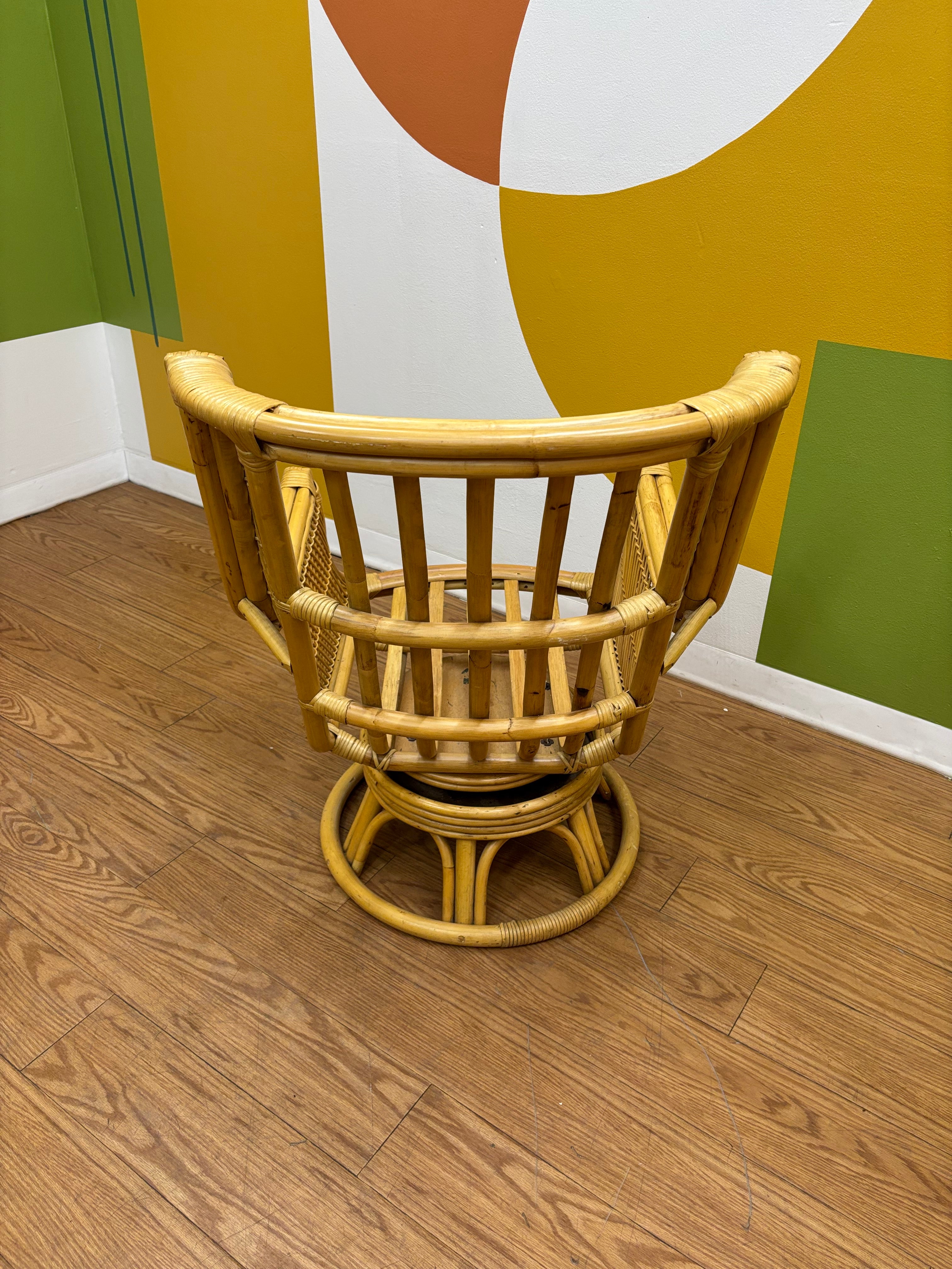 Rattan Swivel Armchair