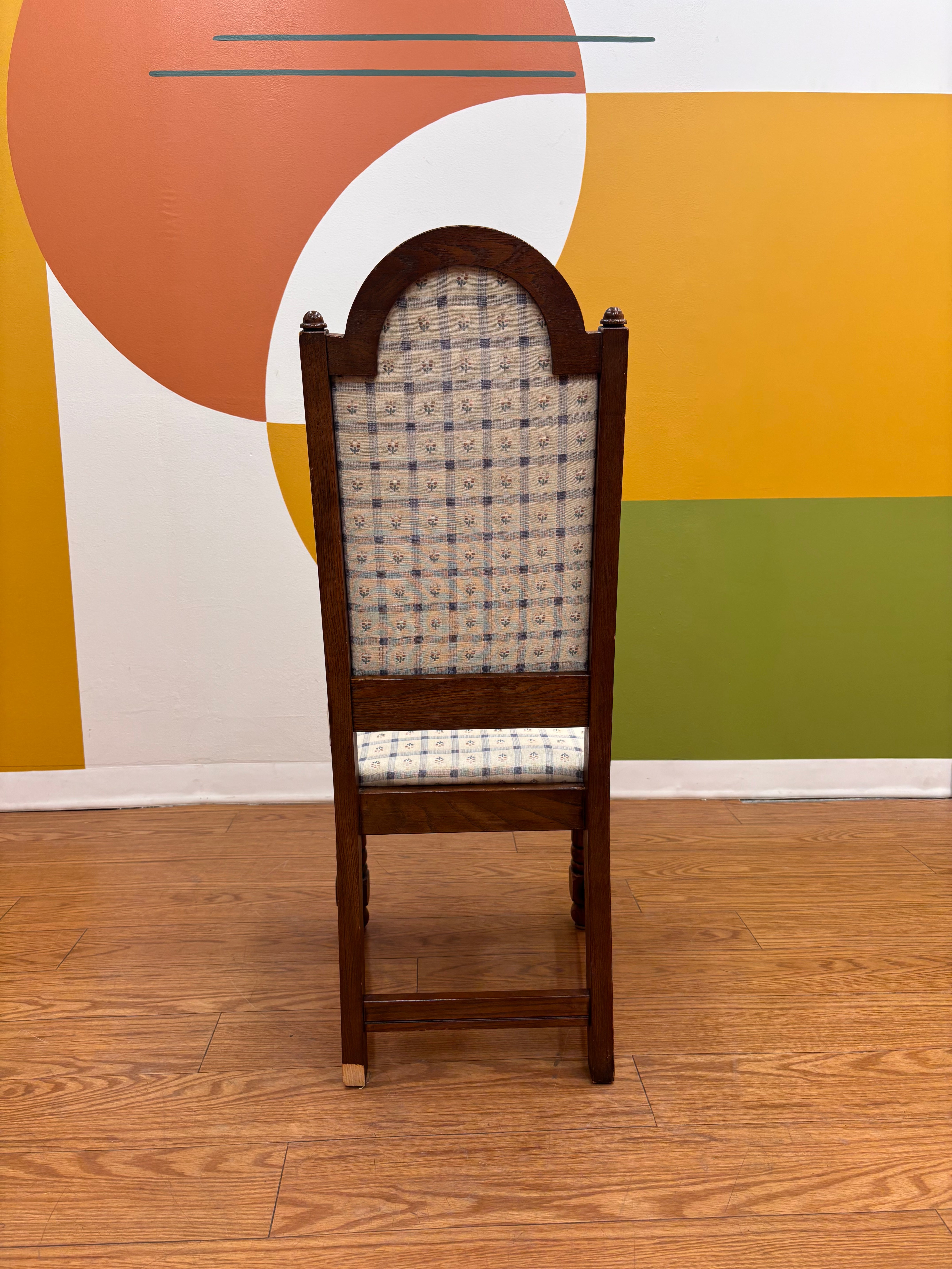 Floral Gingham Dining Chair (4)