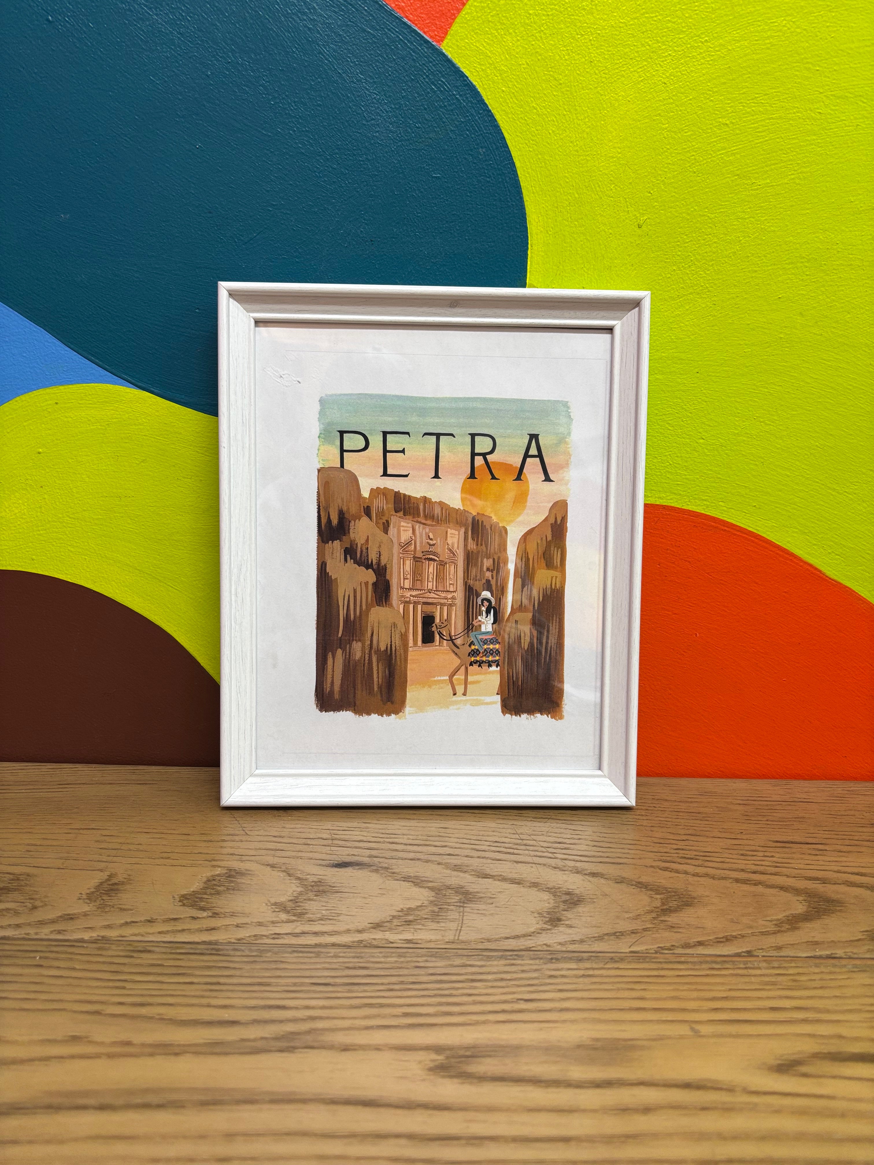 White Framed Print - Petra
