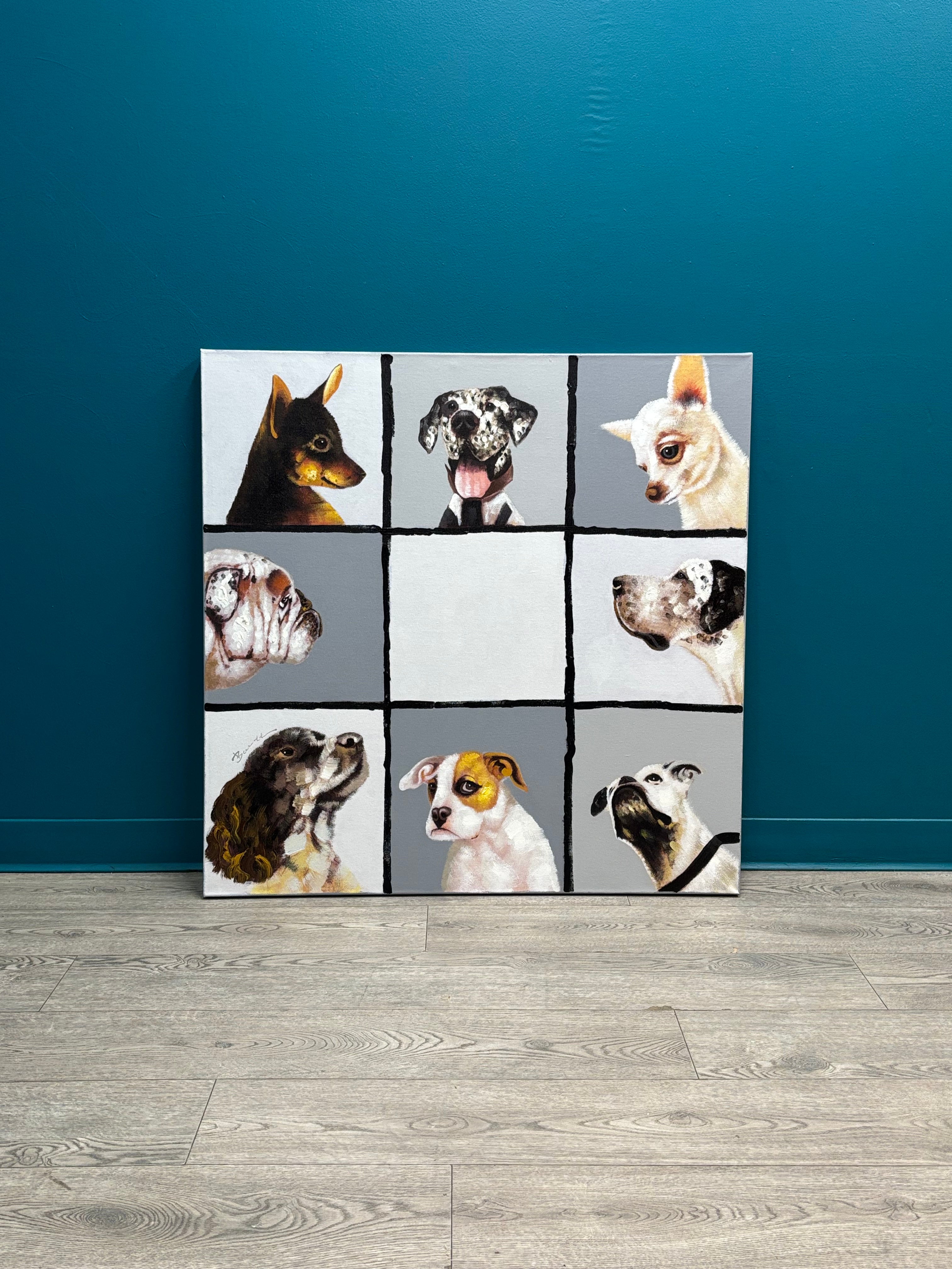 Large Dog Print on Canvas
