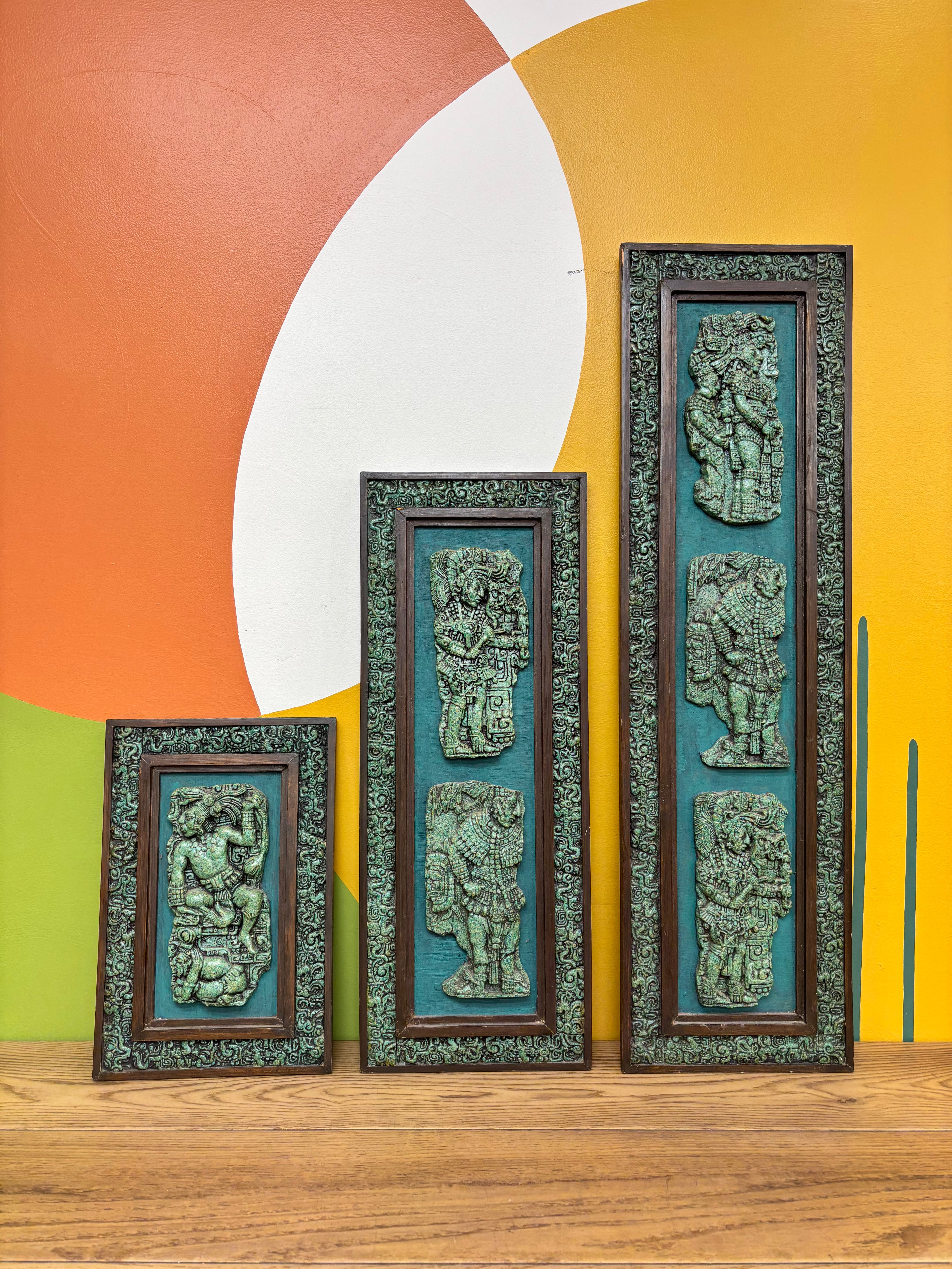 Set of 3 Mayan Style Art