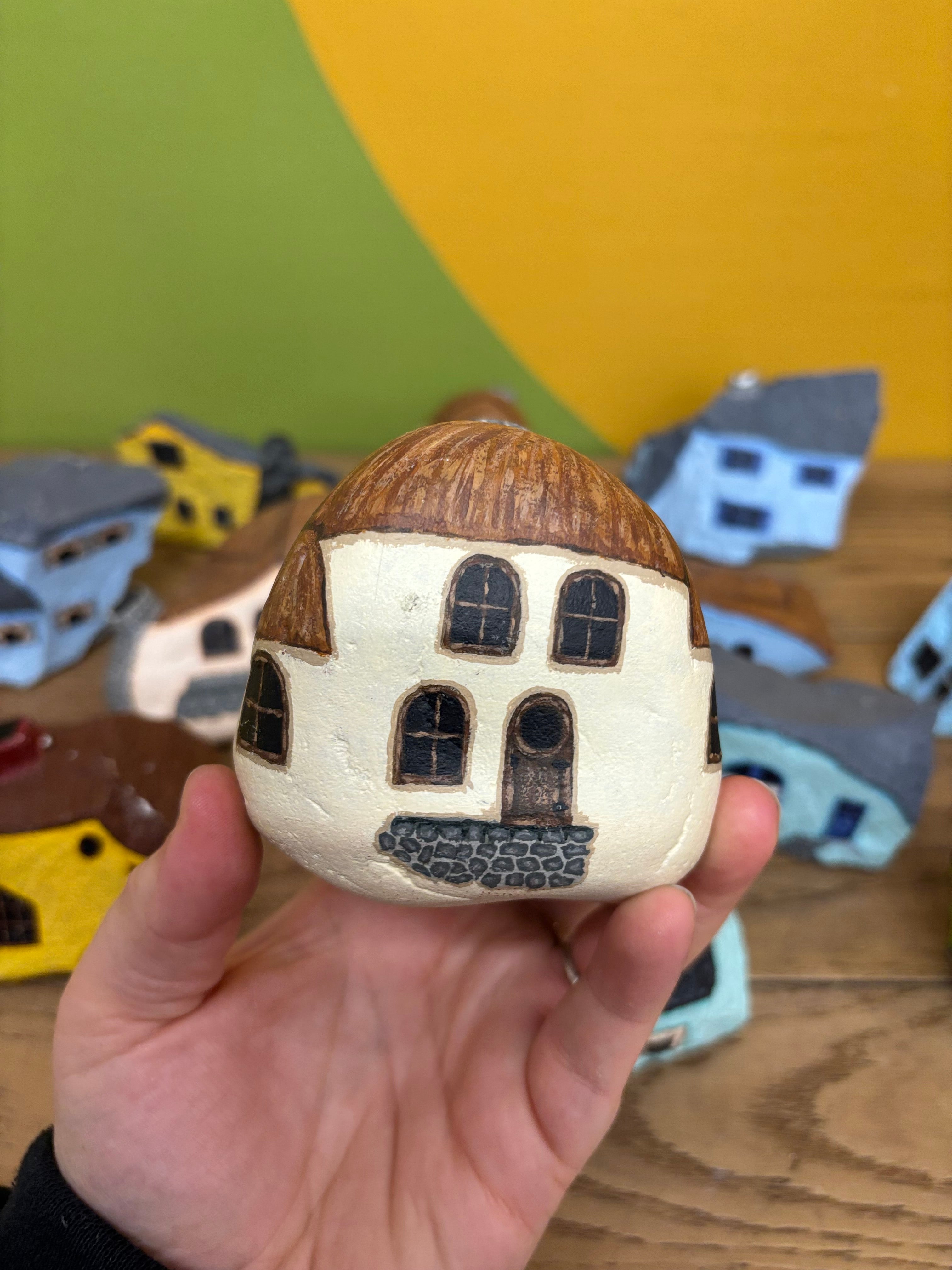 Bundle of Hand Painted Rock Houses