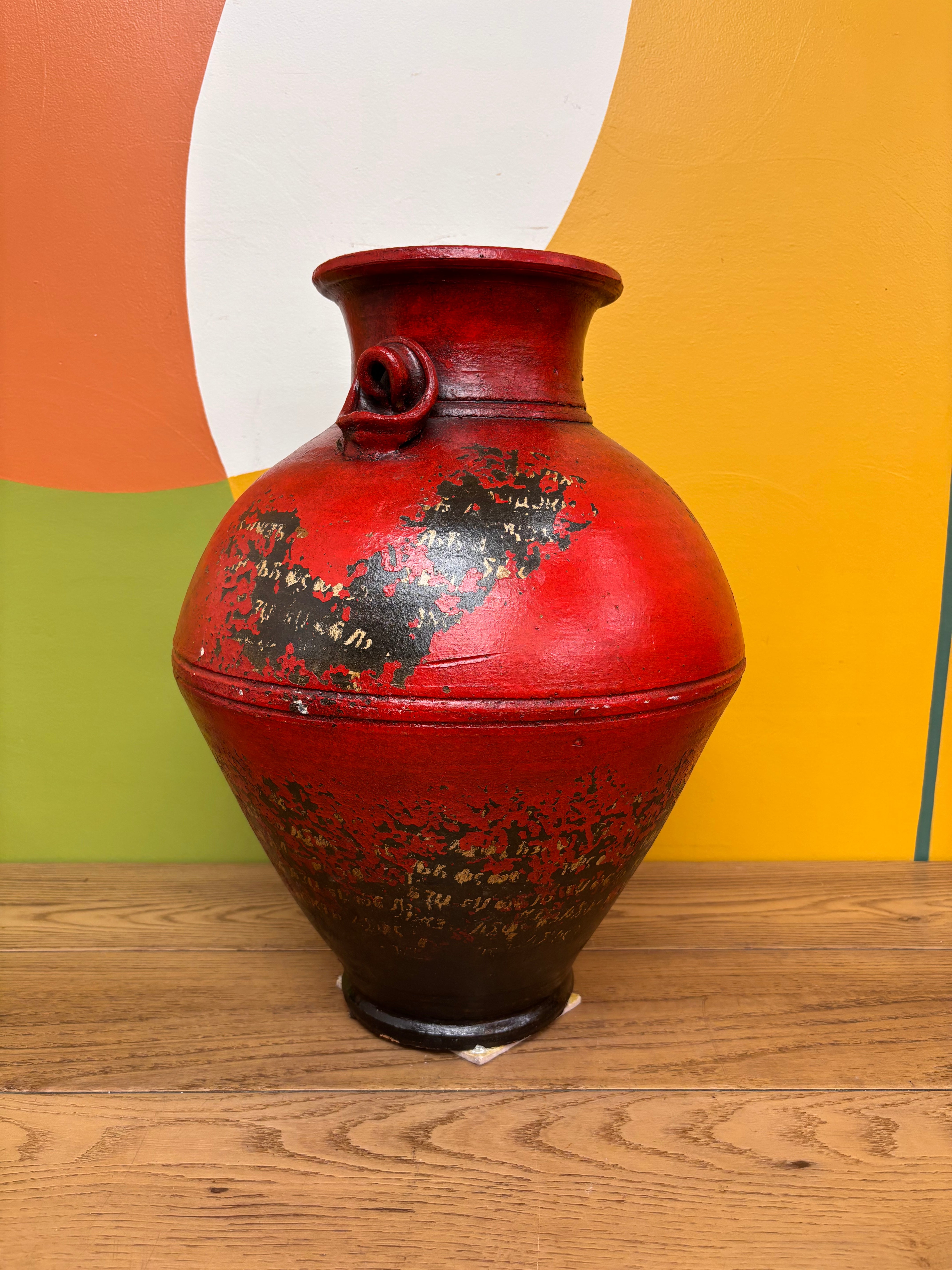 Large Red Vase
