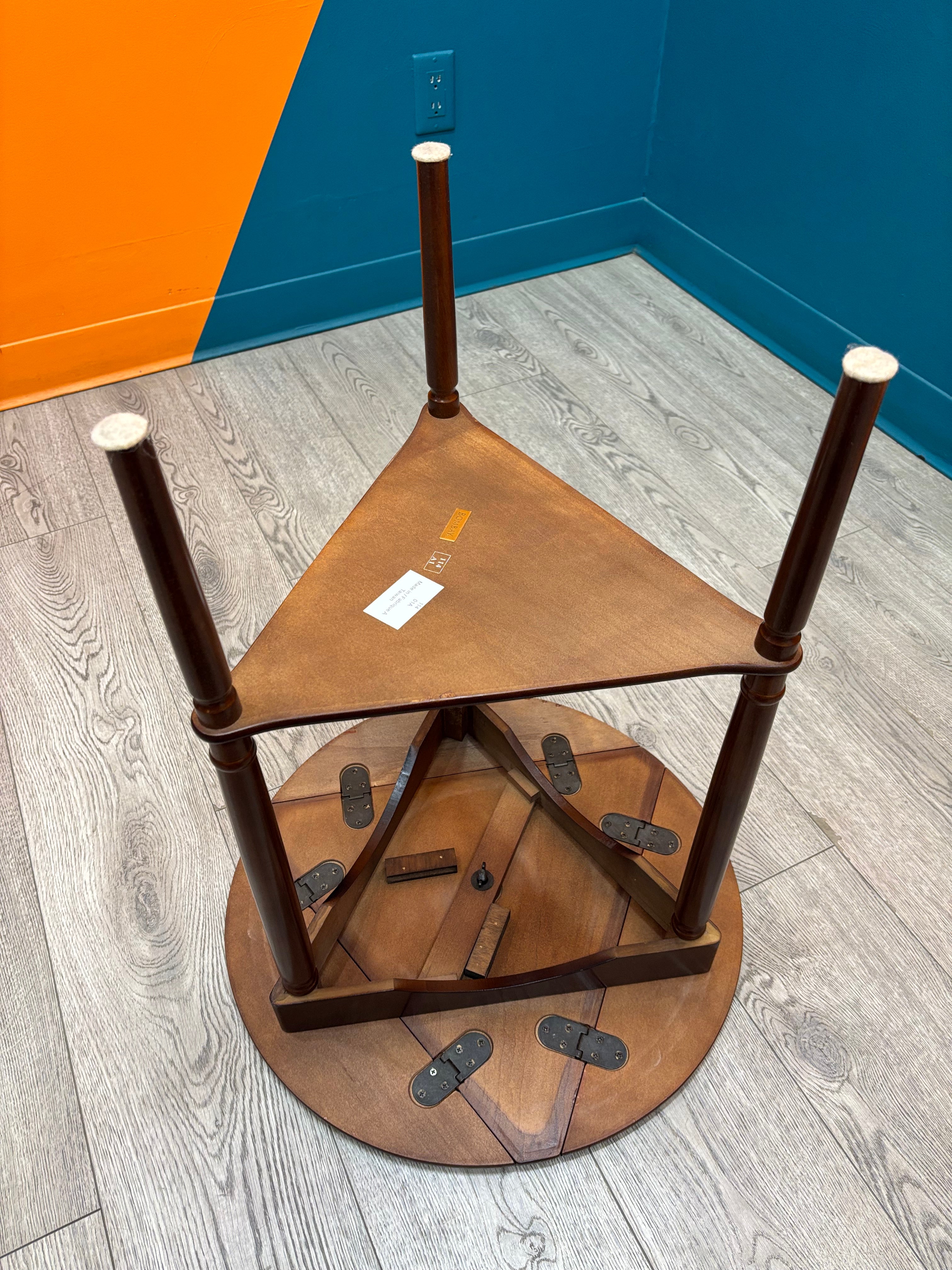 Triple Drop Leaf Folding Side Table (Bombay)