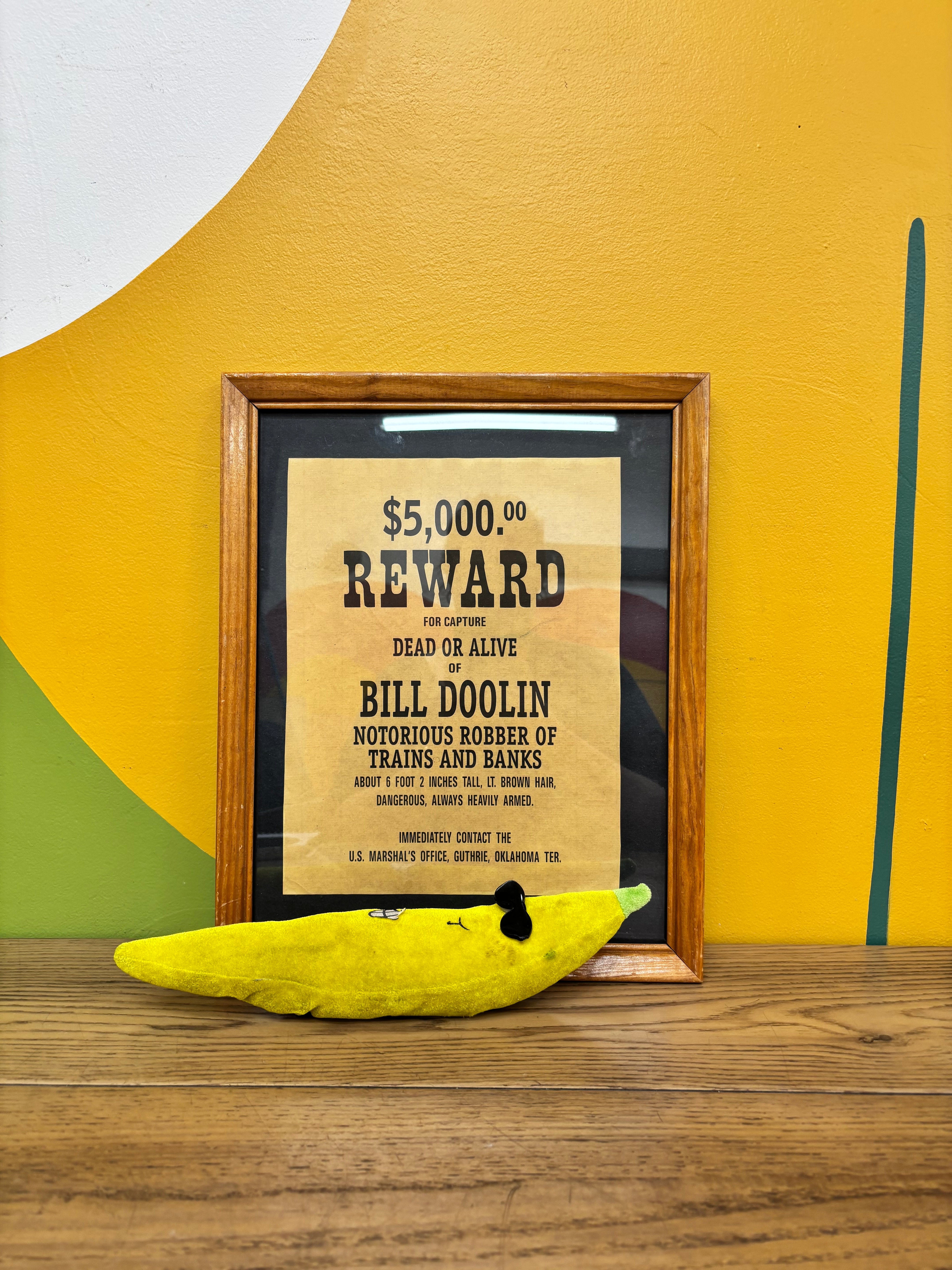 Framed Bill Doolin Wanted Poster