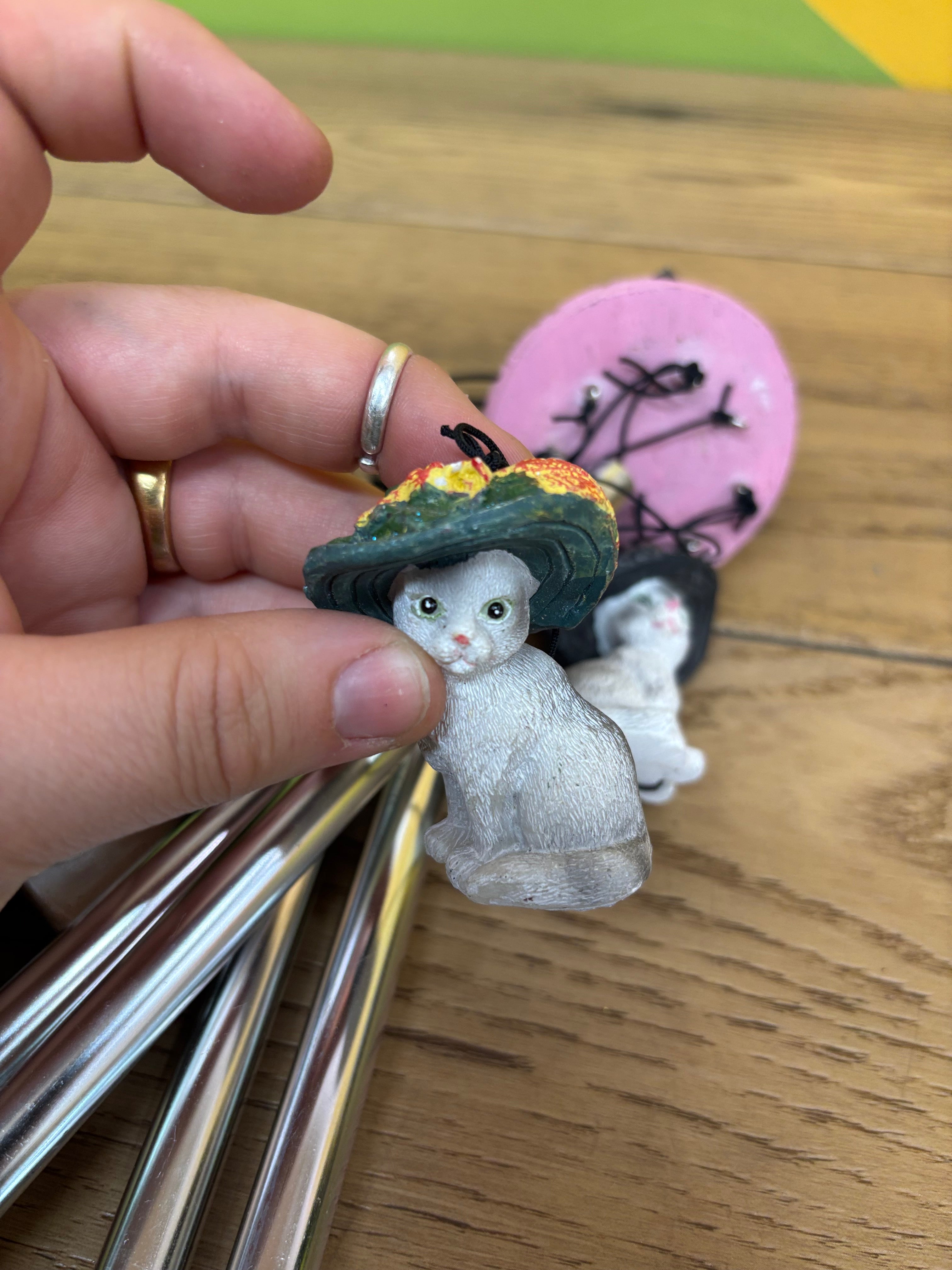 Small Kitten Themed Wind Chime