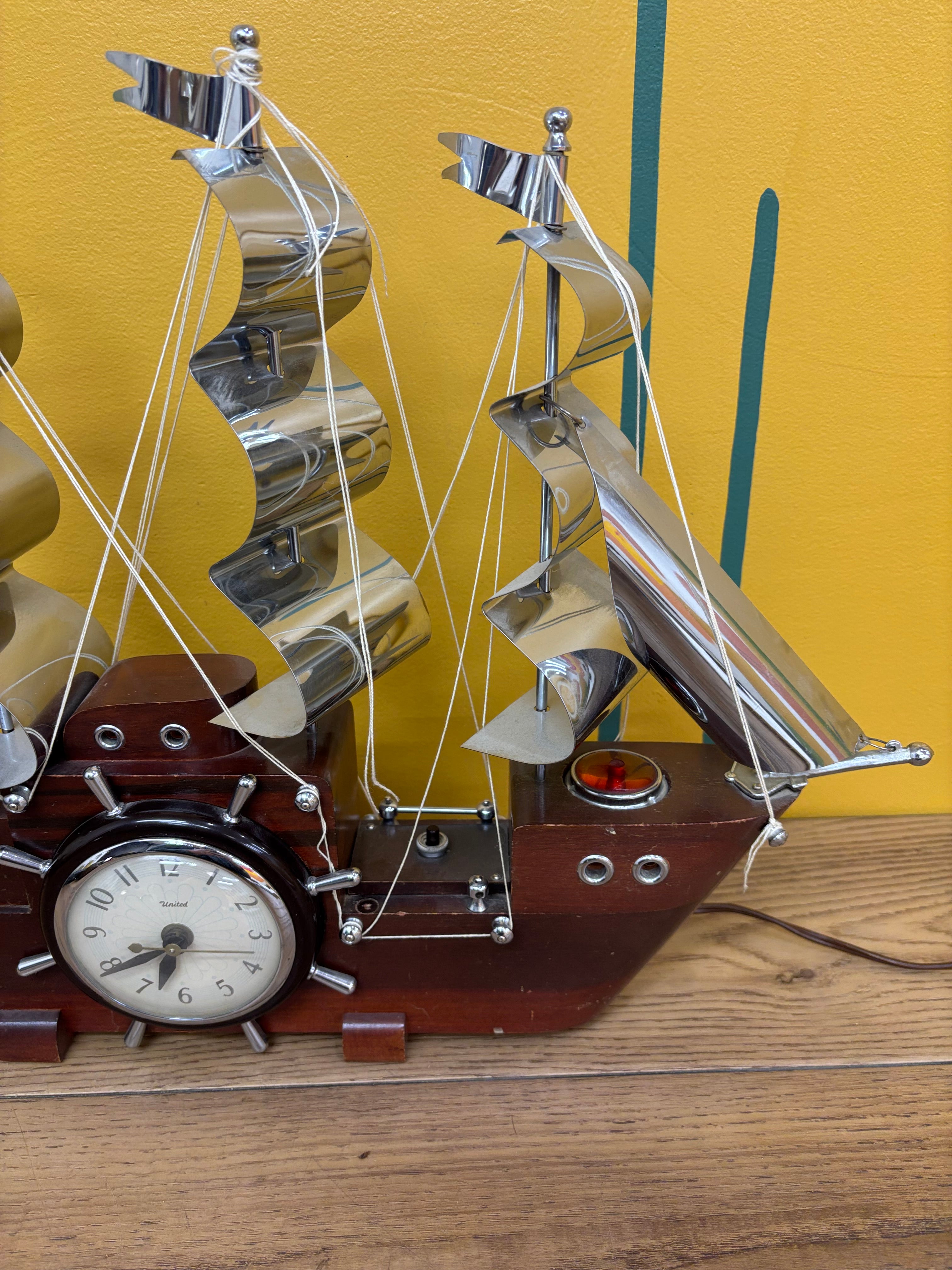 Electric Boat Mantel Clock