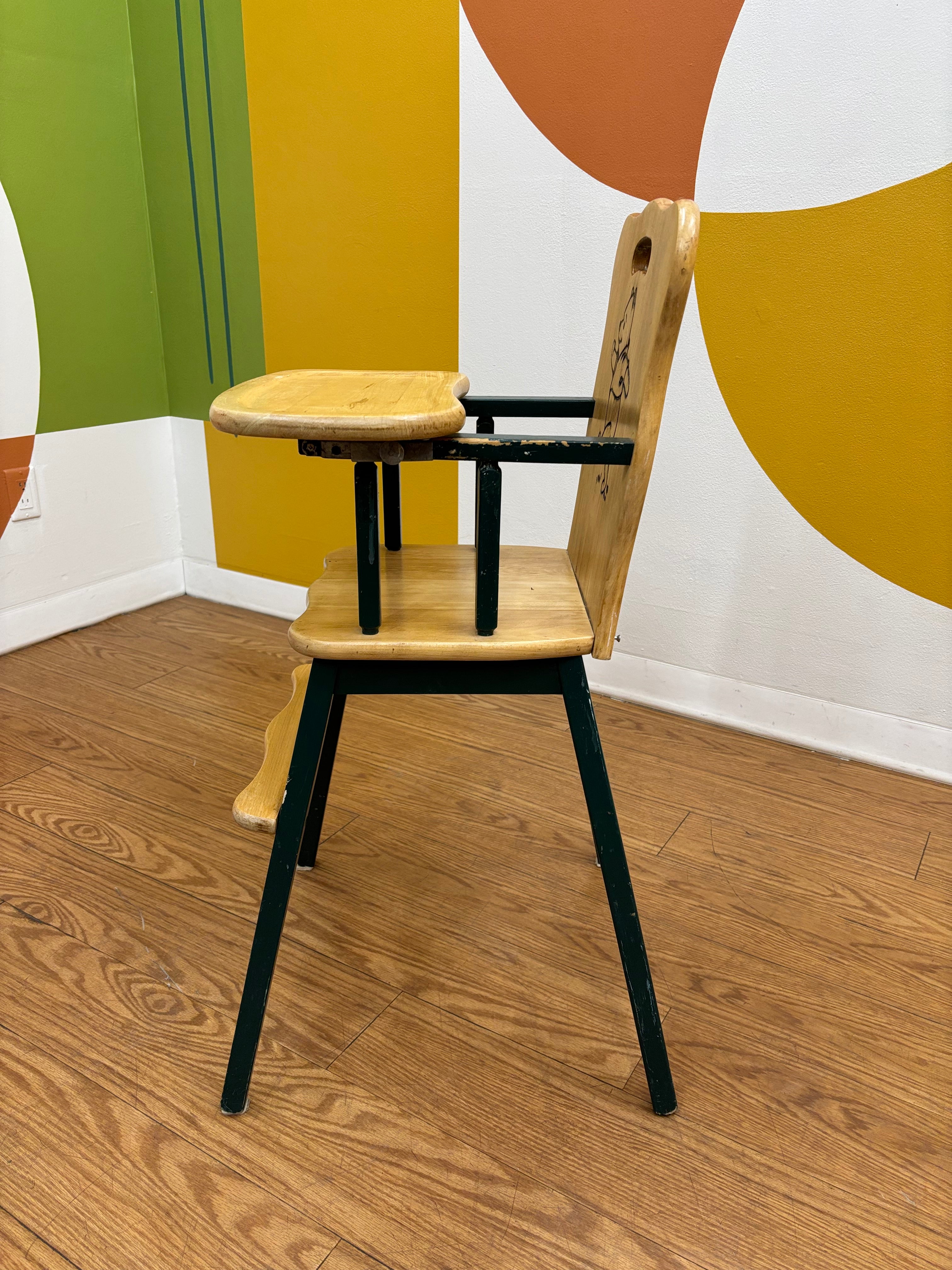 Wood Winnie the Pooh High Chair (Decorative)