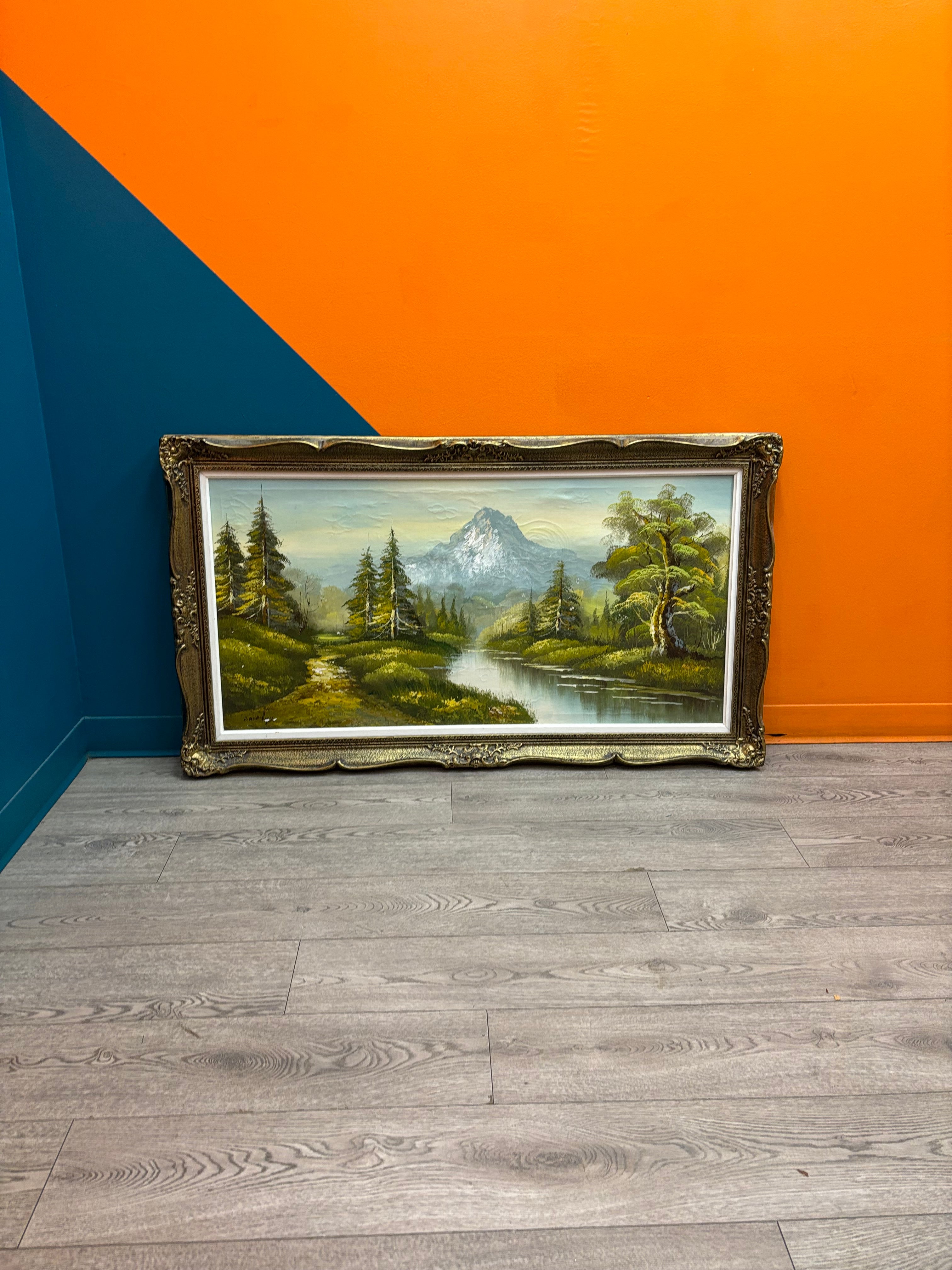 Large Gold Framed Mountain Print
