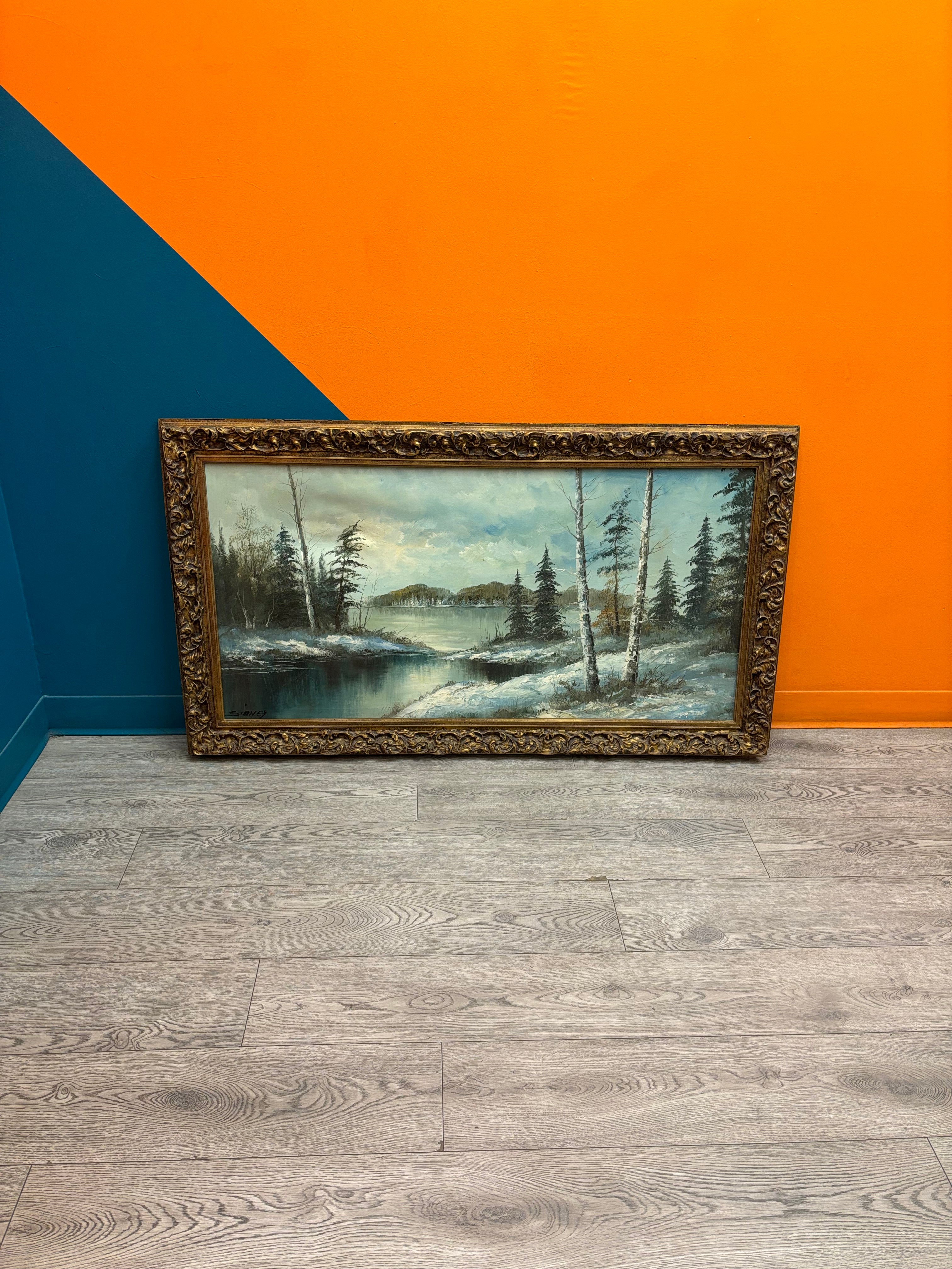 Gold Framed Winter Landscape