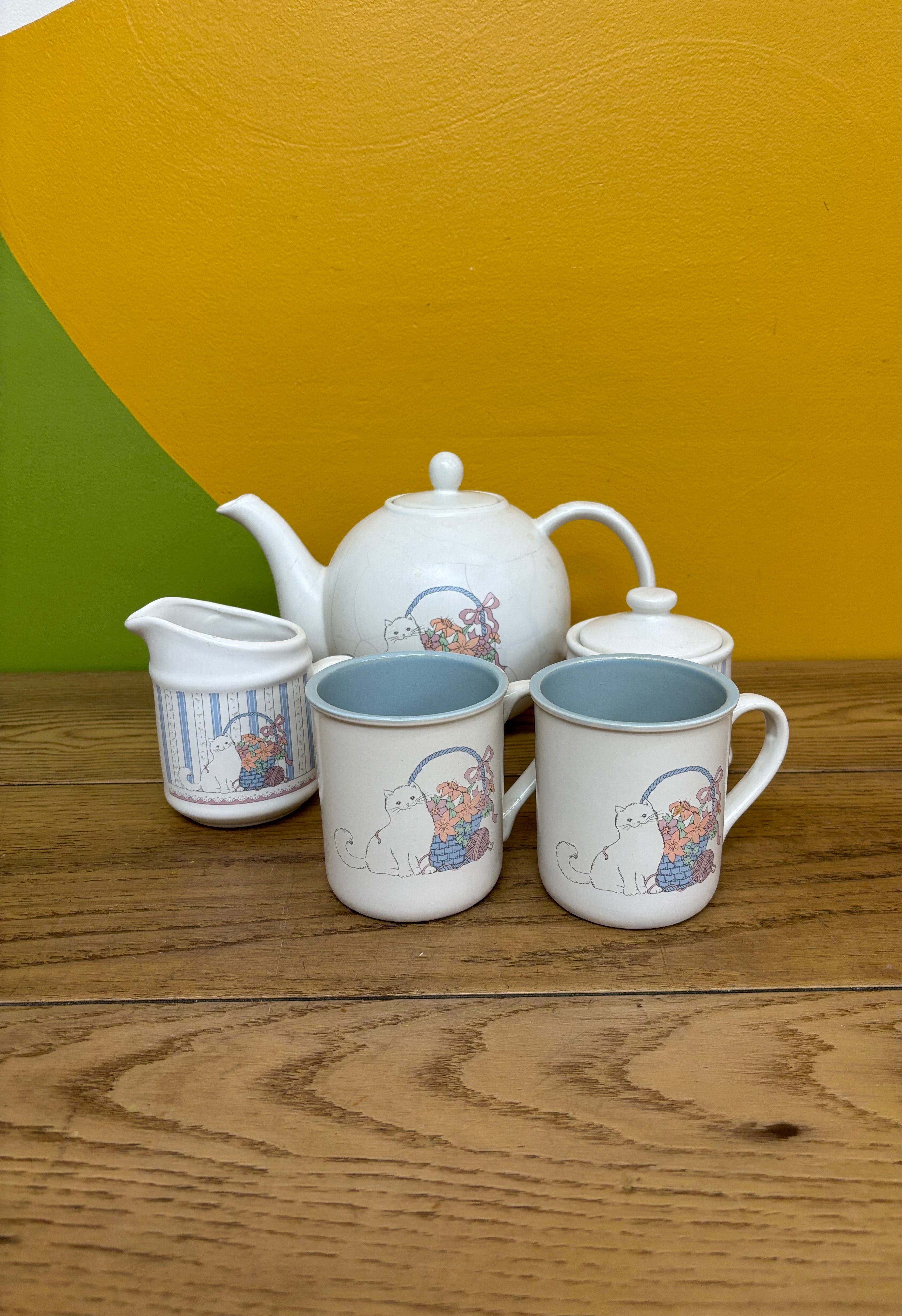 Cat Ceramic Tea Set