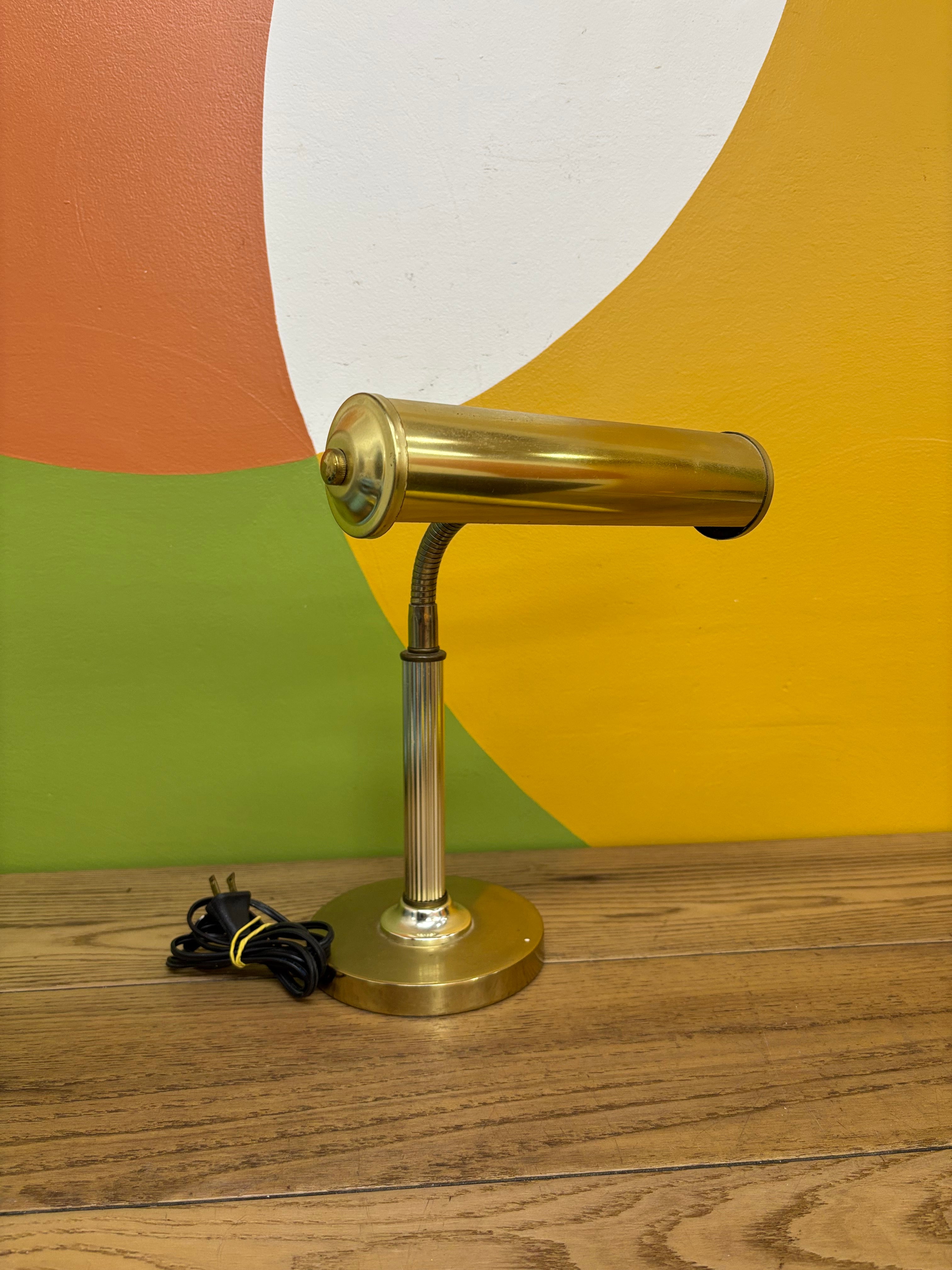 Gold Gooseneck Table Lamp