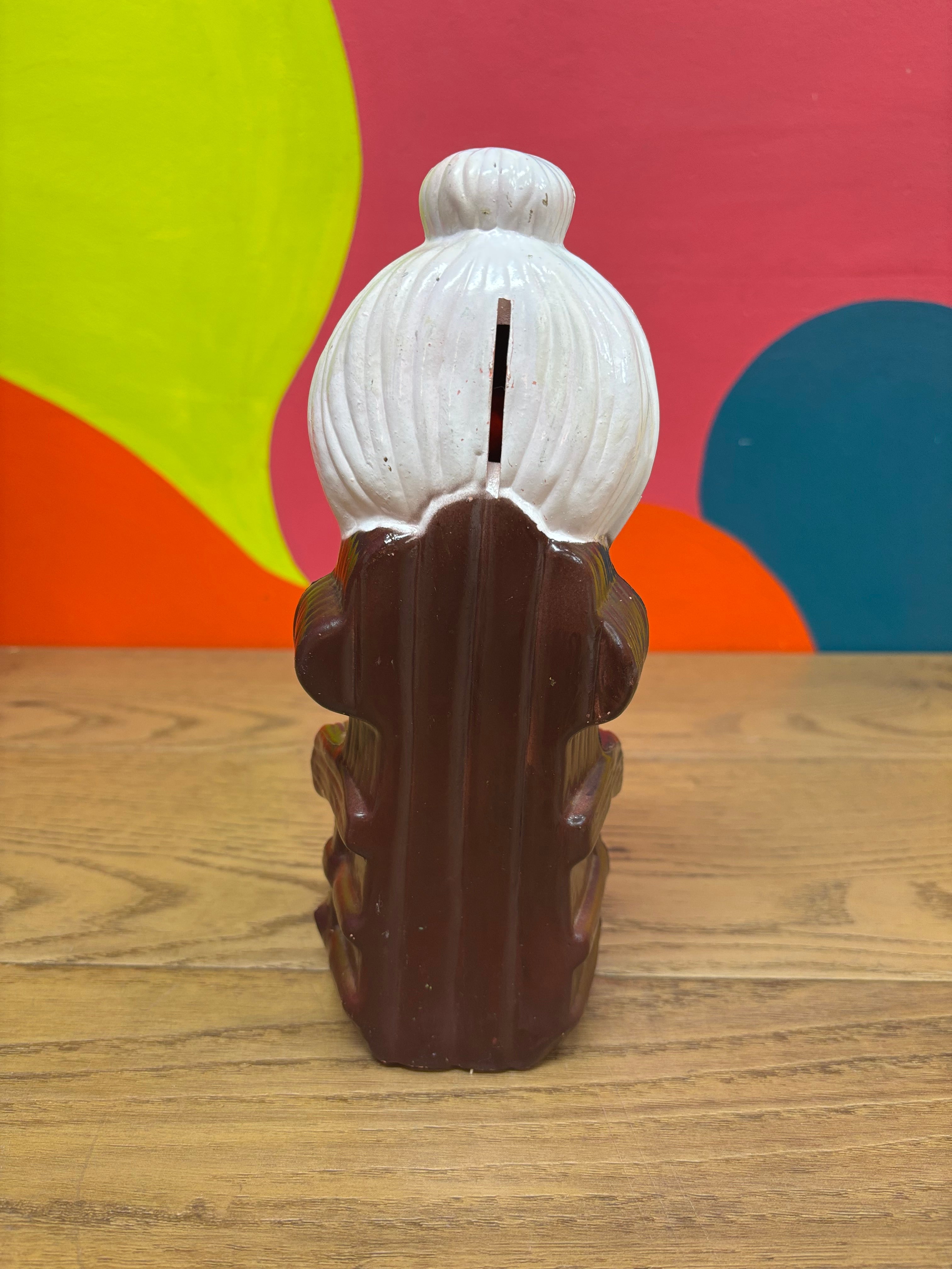 Lady Knitting Coin Bank