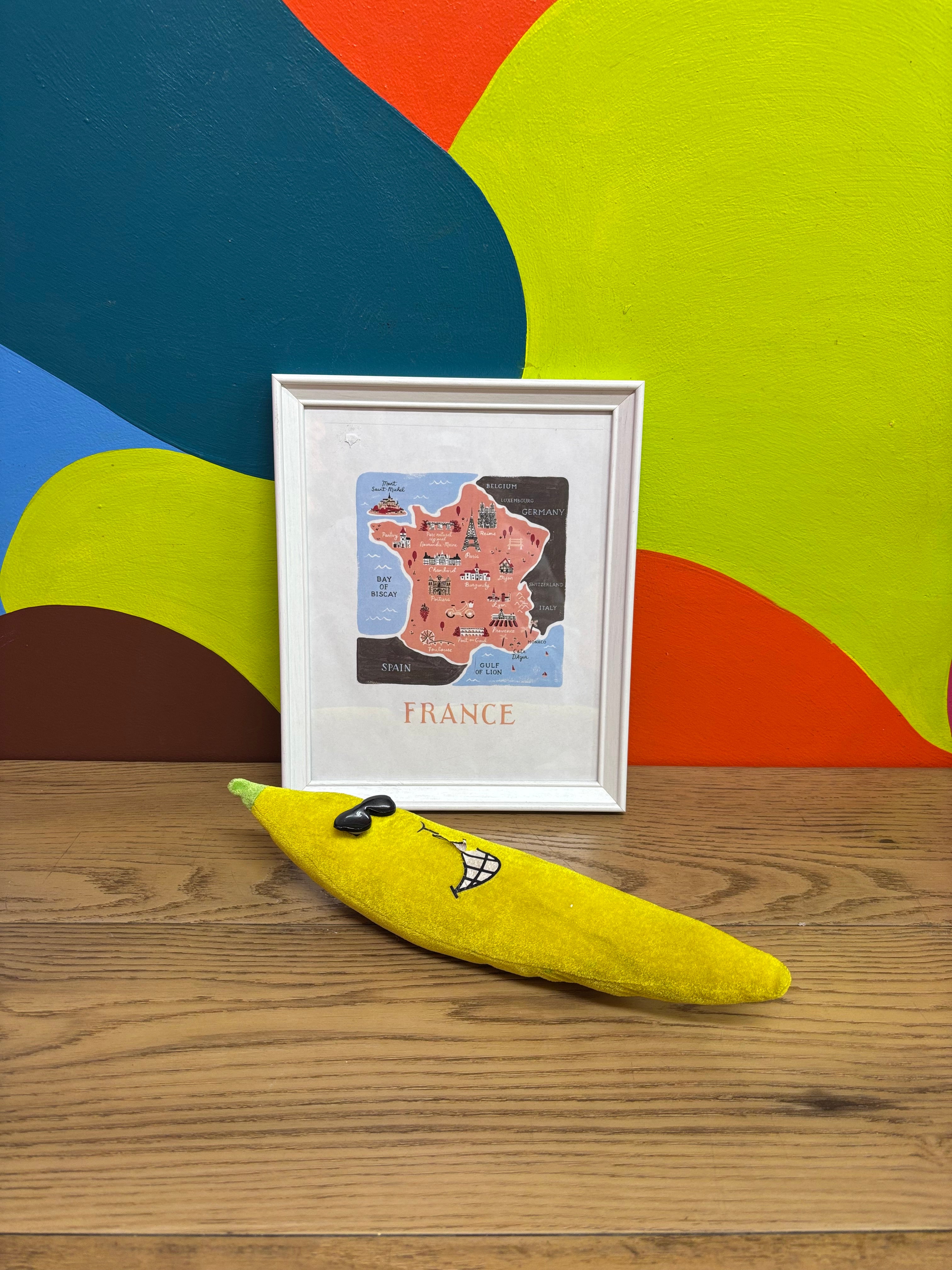 White Framed Print - France