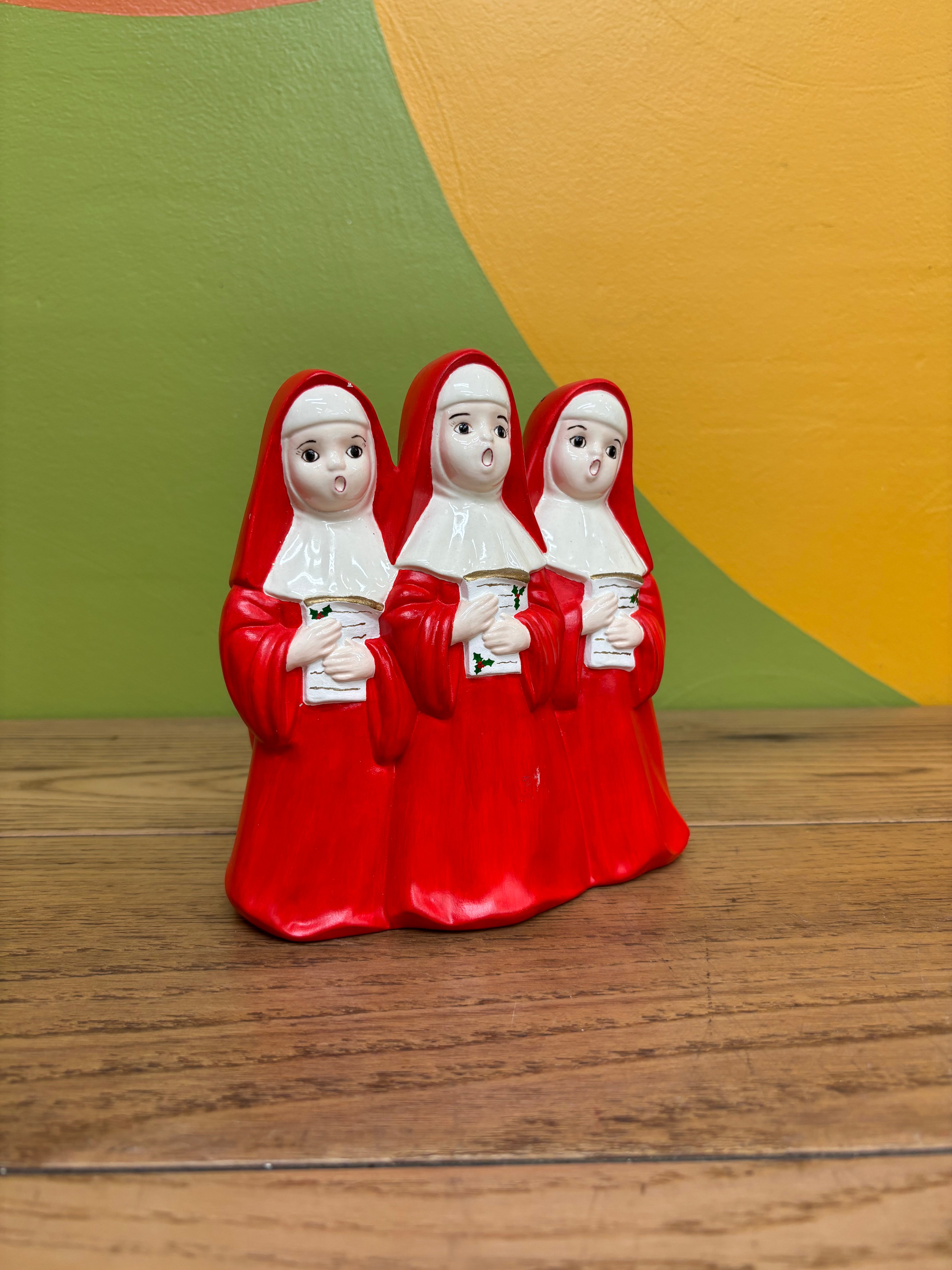“Three Singing Nuns” Candlestick Holder