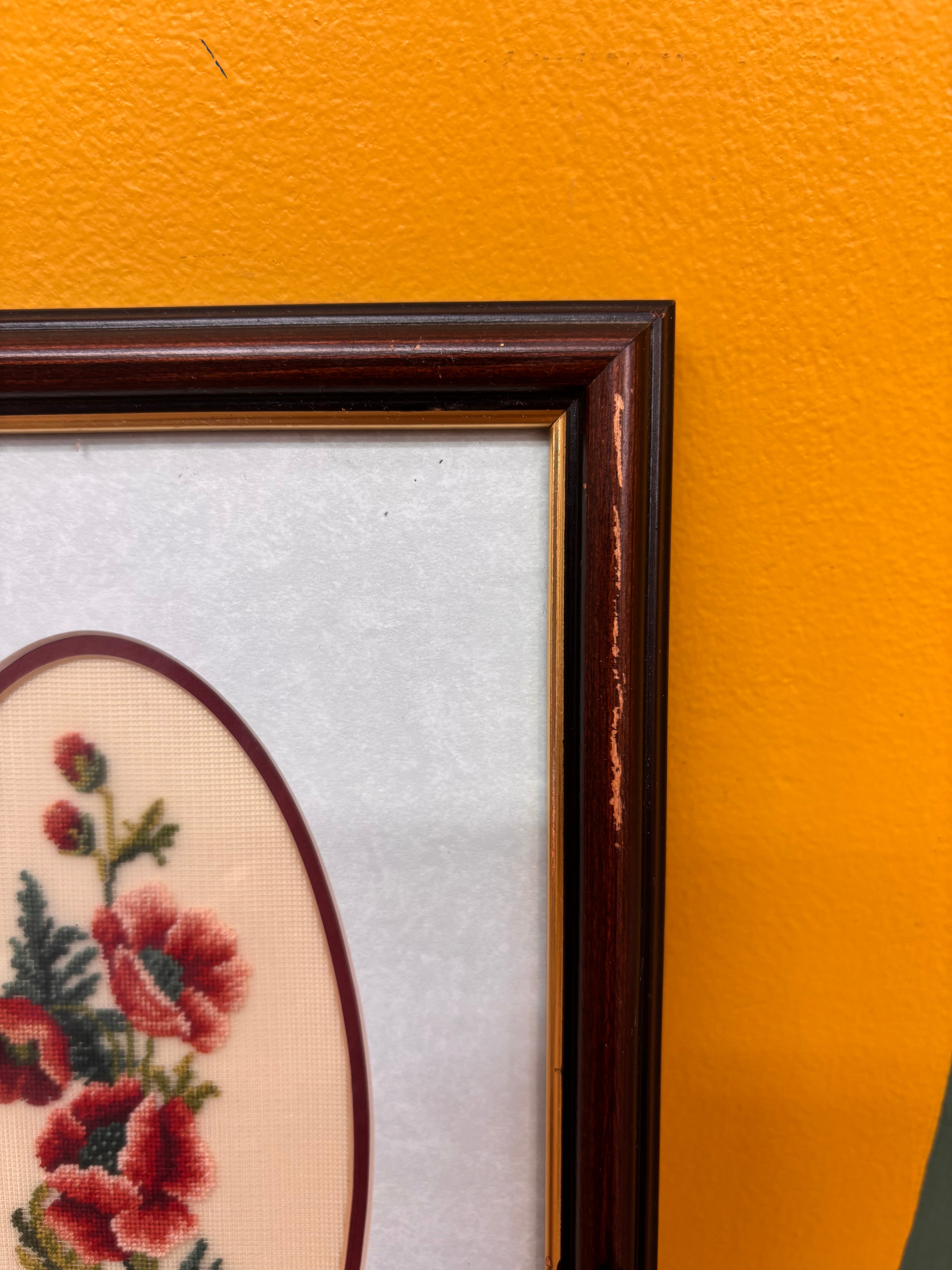 Set of 2 Framed Needlepoint Artwork