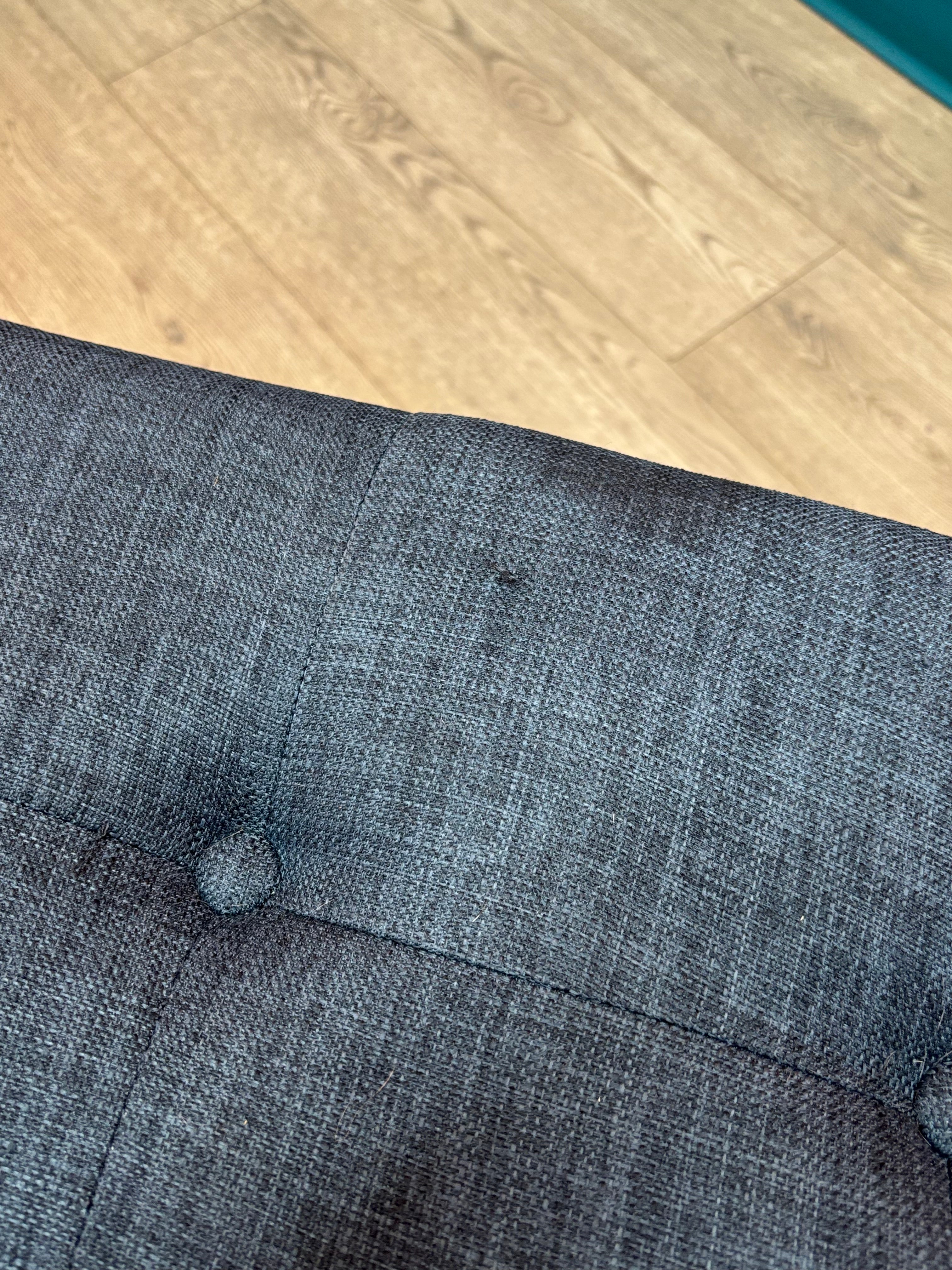 Blue Fabric Bench